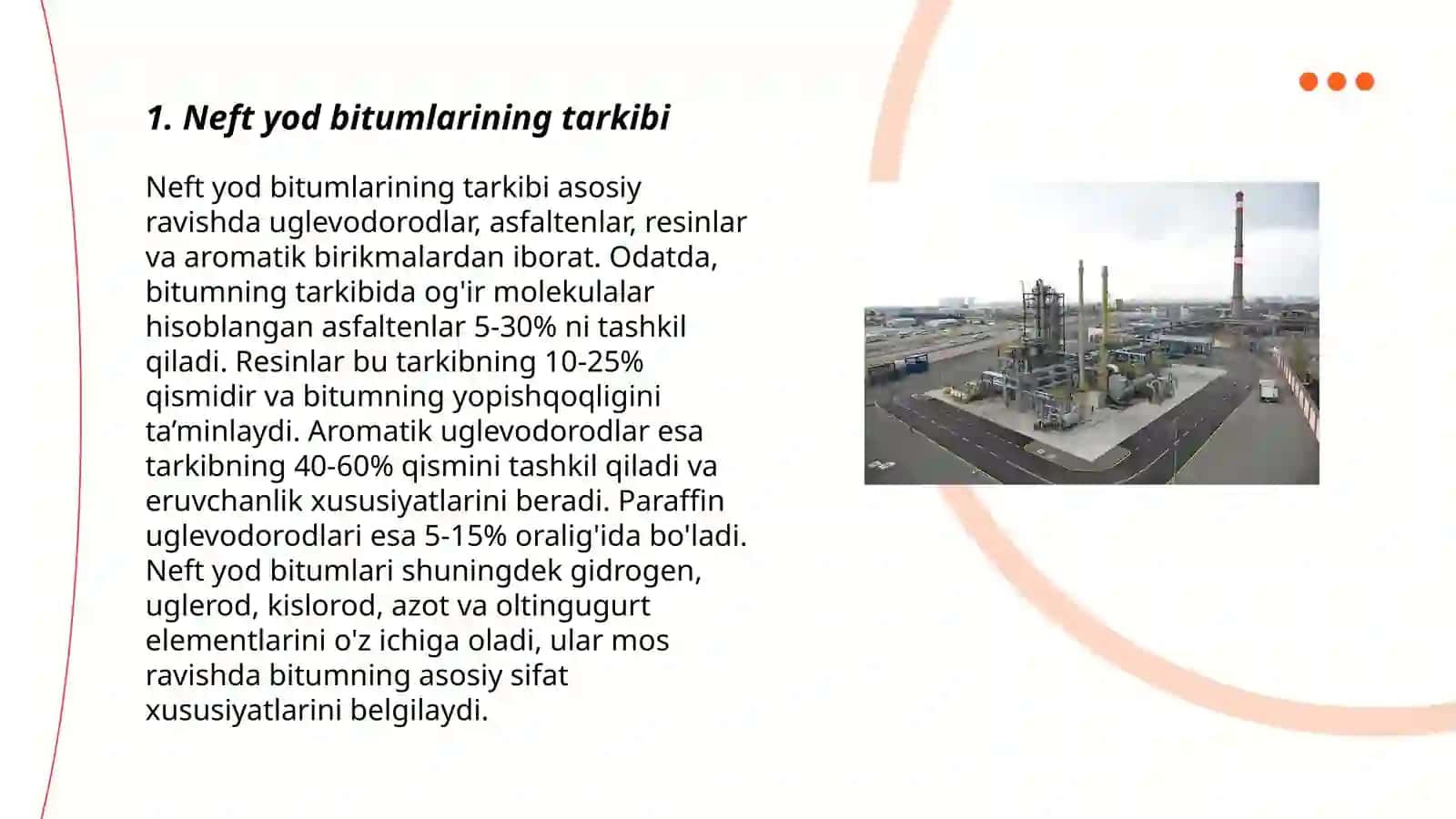 Neft yod bitumlari va yoʻl qurilishida ishlatilish sohalari 3
