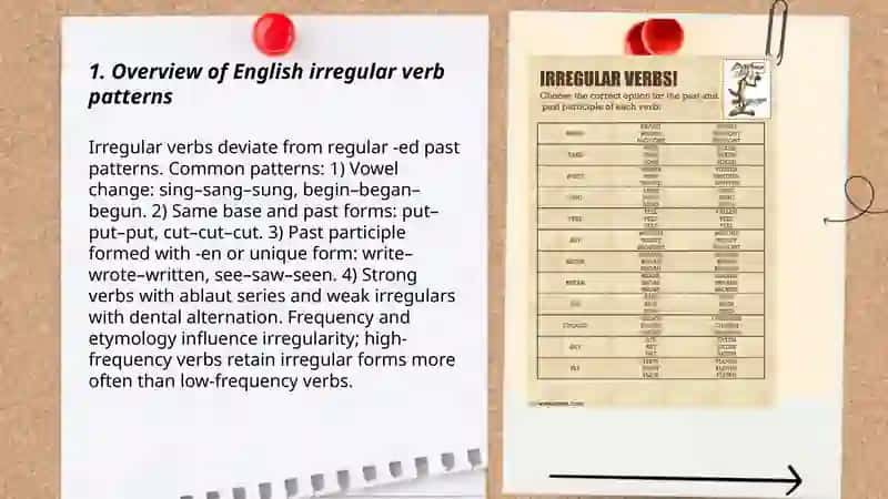 Mastering irregular verb forms 3