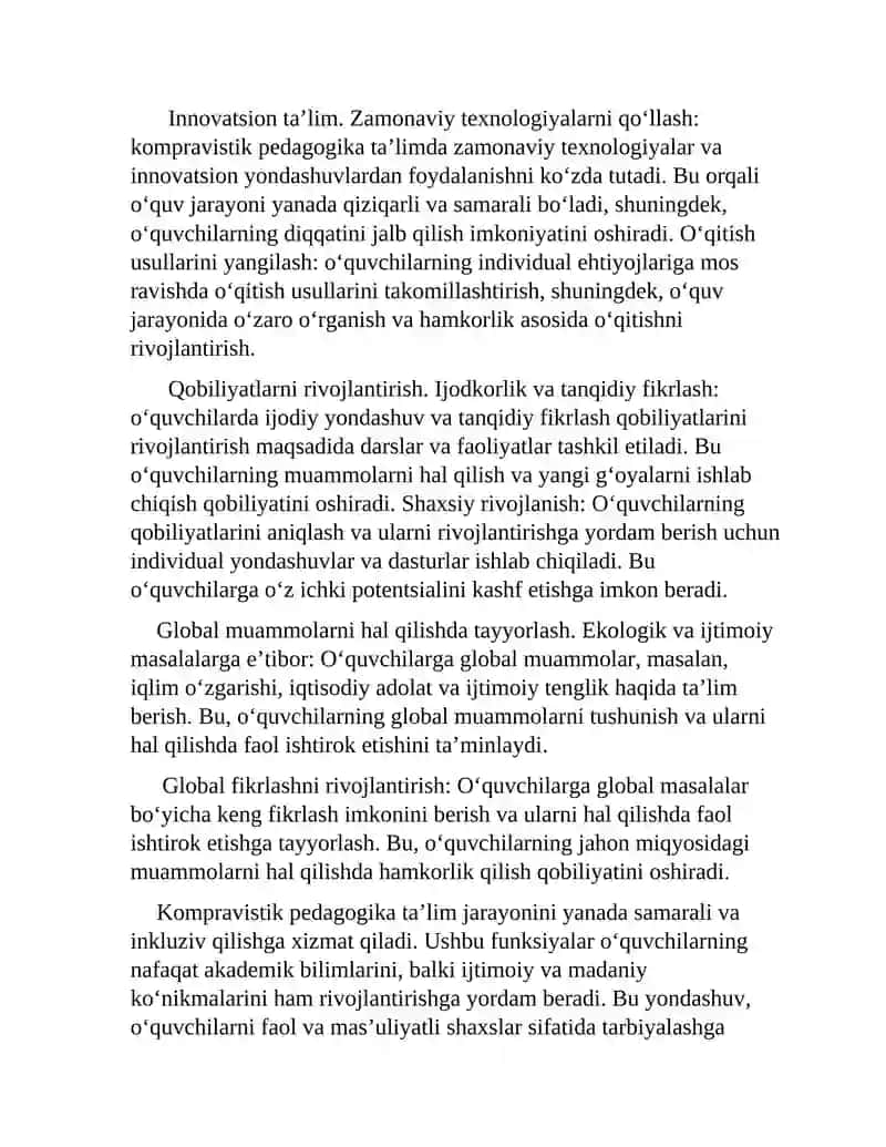 Komparativistik pedagogika. JAHON MAMLAKATLARIDA KOMPARATIVISTIK PEDAGOGIKA JAMIYATLARINING FAOLIYATI VA VAZIFALARI. 3