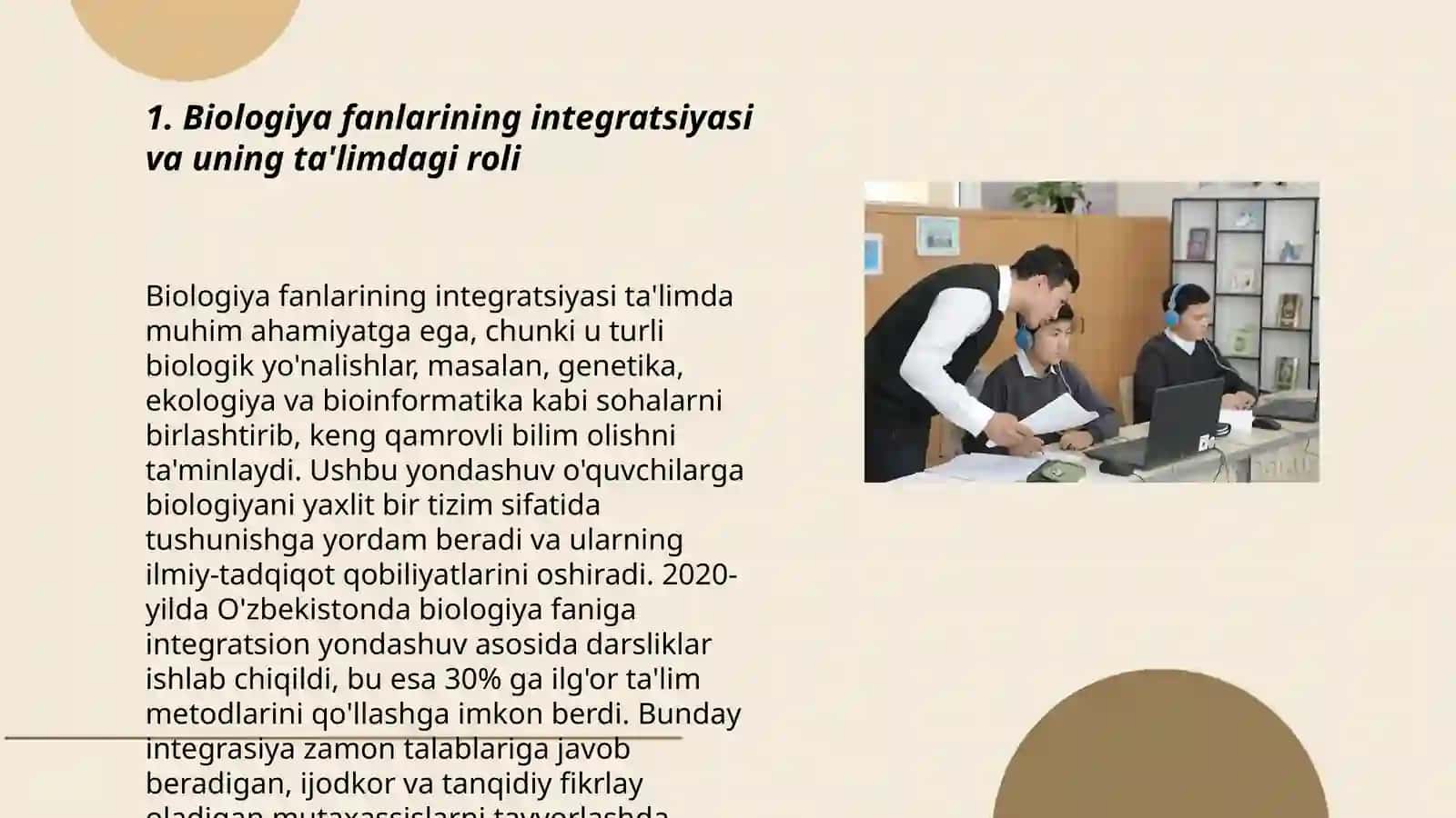 Rahmonova Feruzaning Biologiyaning o'qitish metodikasi fanidan tayyorlagan taqdimoti 3