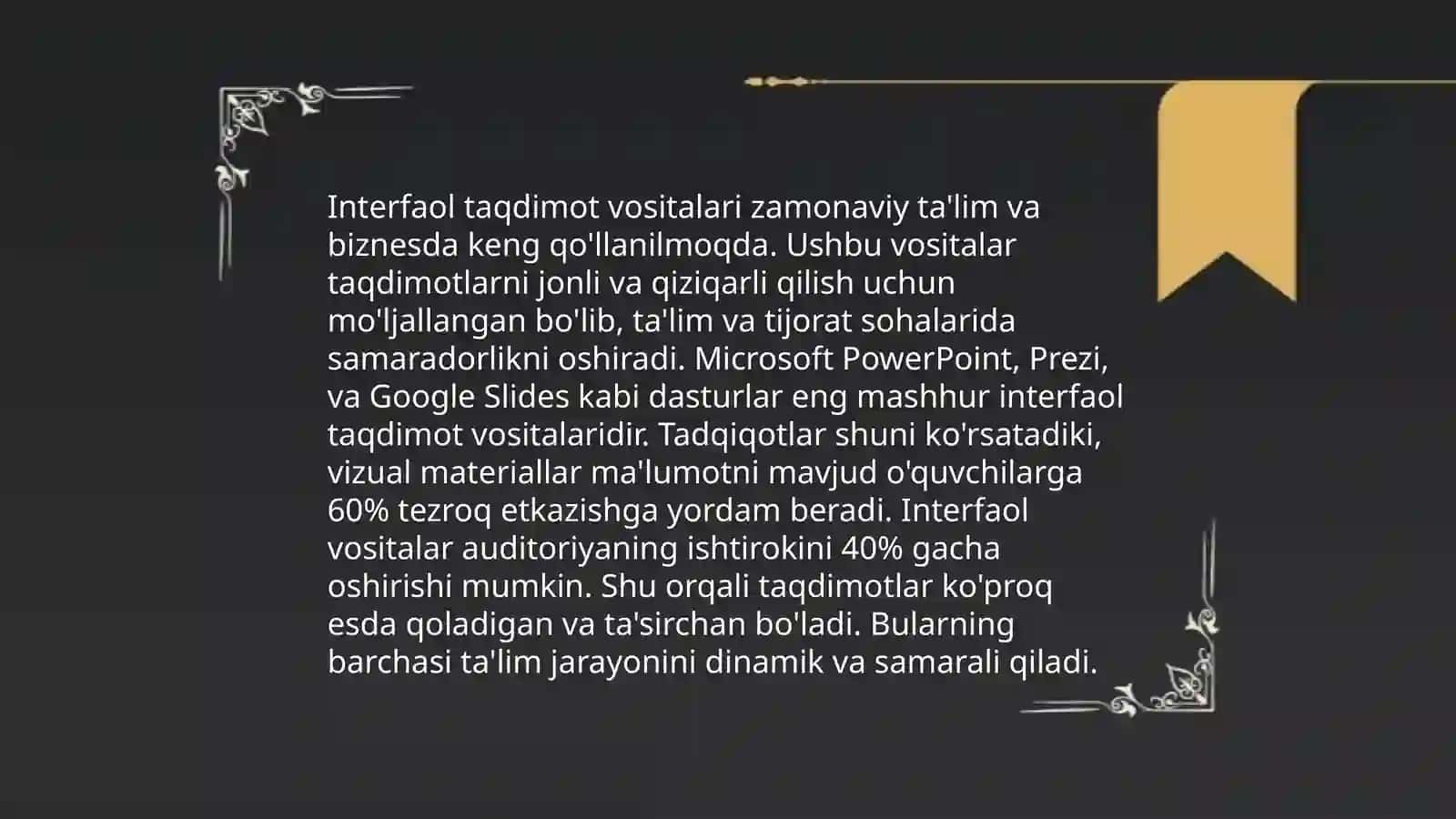 Interfaol taqdimot vositalari 3