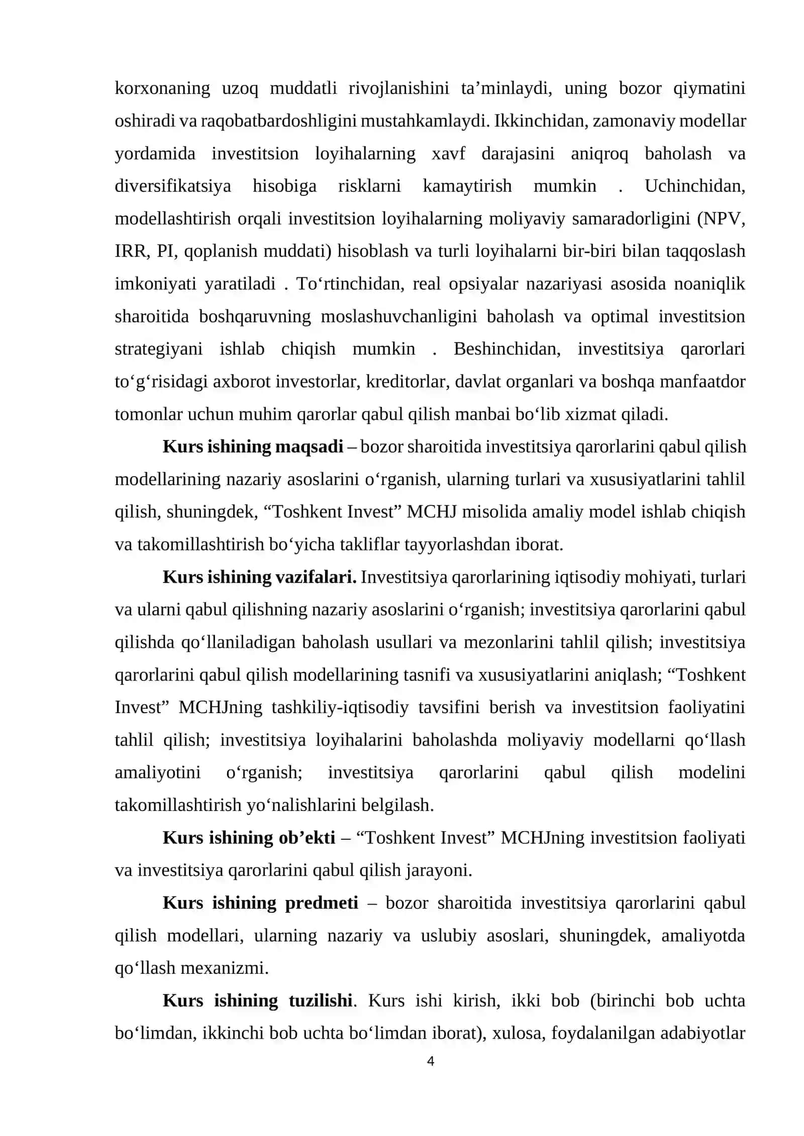 INVESTITSIYA QARORLARINI QABUL QILISH MODELINING NAZARIY ASOSLARI VA USLUBIY YONDASHUVLARI 3