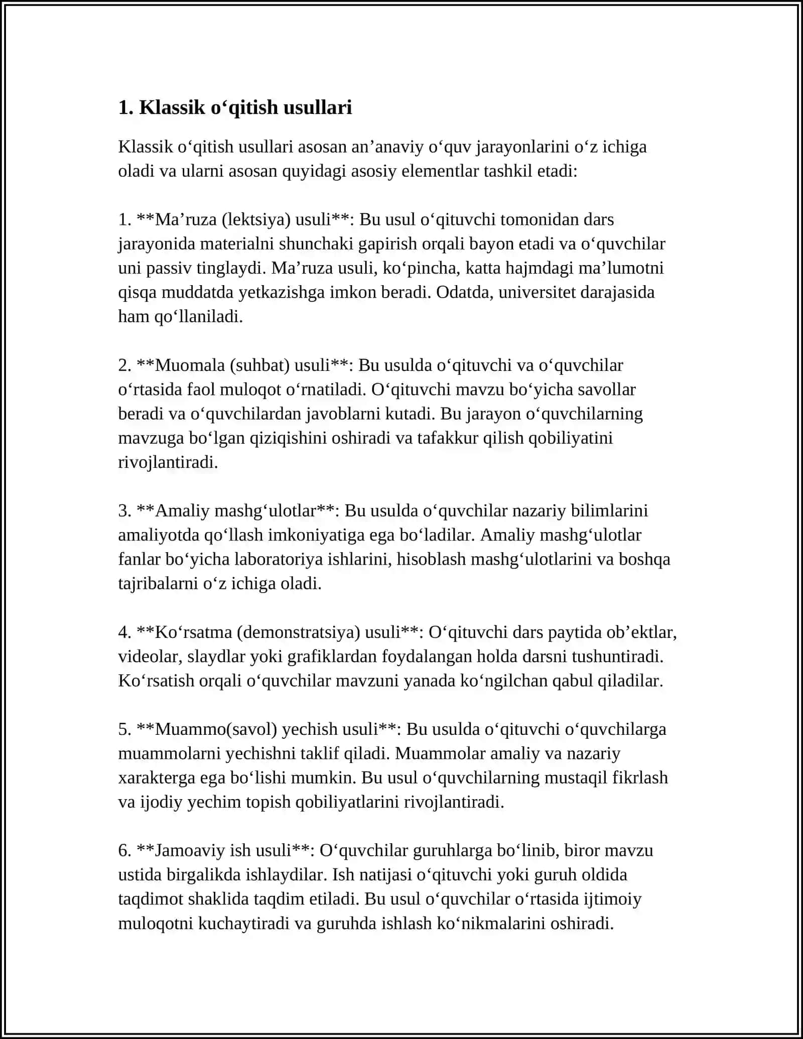 KABELLARNING TURLARI VA XARAKTERISTKALARI MAVZUSIDA MUSTAQIL ISH 3