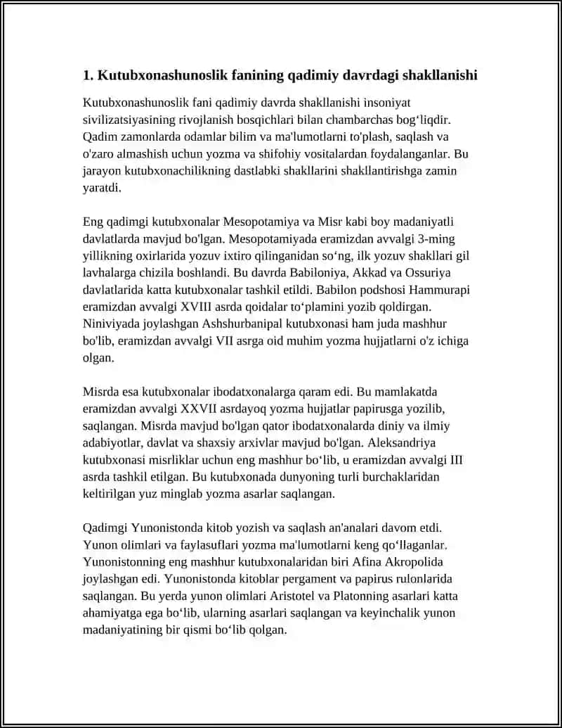 Kutubxonashunoslik Fanining Rivojlanish Bosqichlari 3