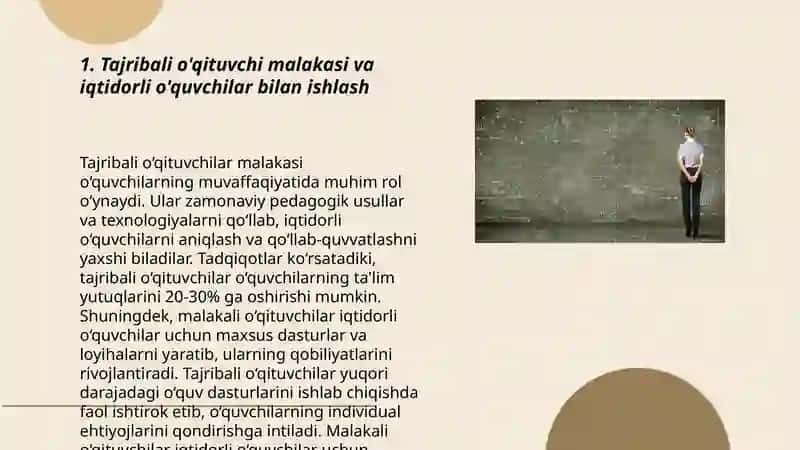 Iqtidorli o'quvchilar bilan ishlash matematikani chuqurlashtirib o'qitish xususiyatlari. 3