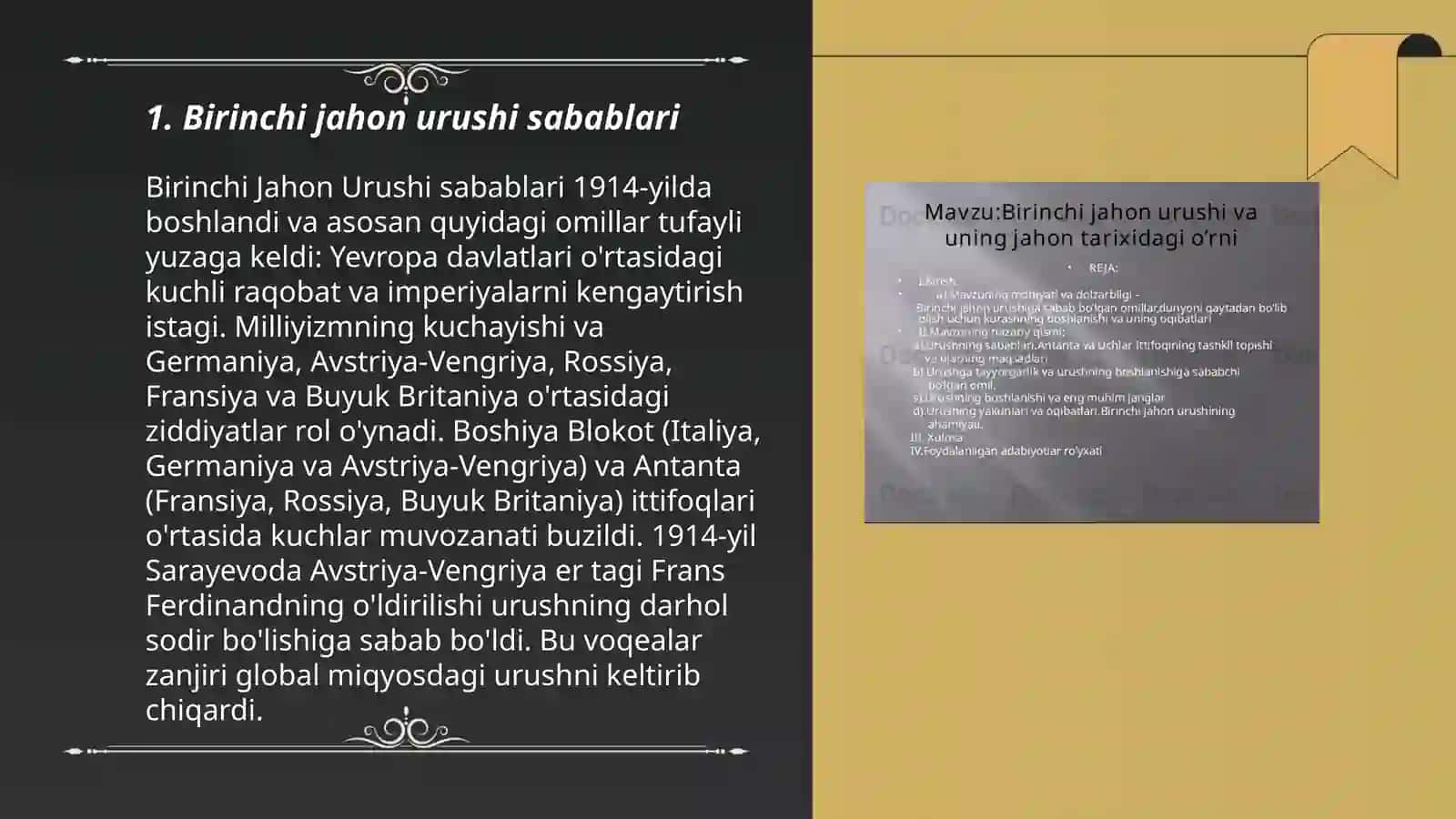 Birinchi jahon urushi tafsilotlari va natijasi 3