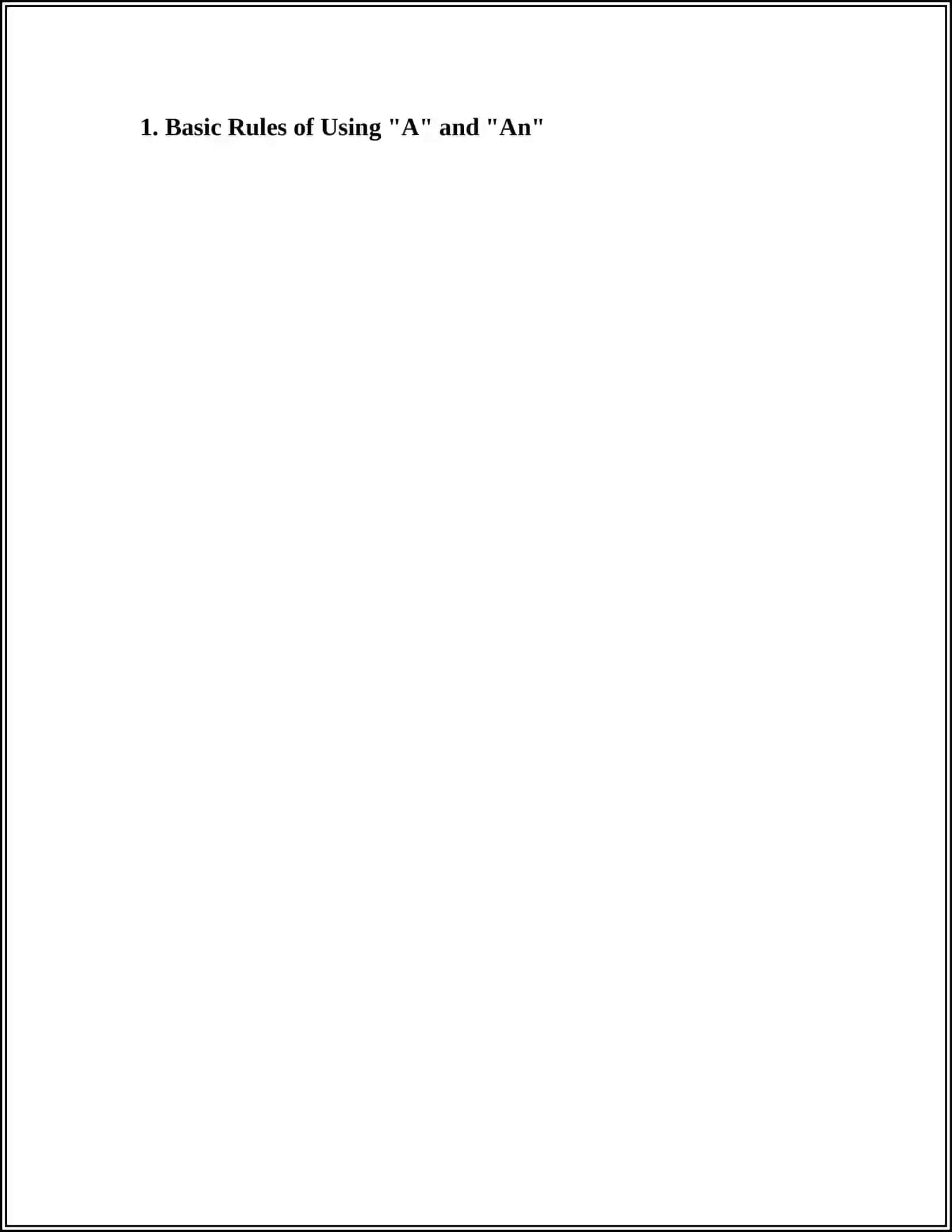 A/AN, THE ARTICLES 3
