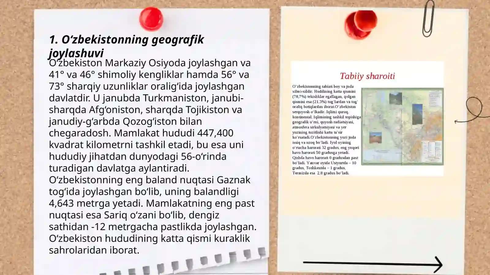 O‘zbekiston tabiiy sharoitini o‘rganish va tahlil qilish 3
