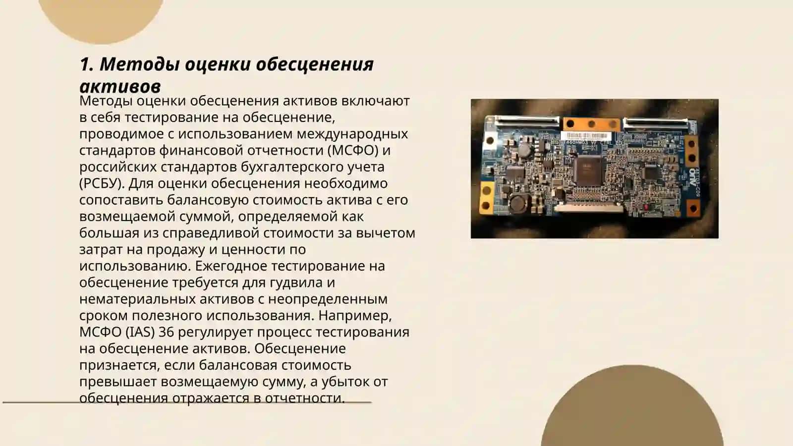 Определиние и учет обесценения годовых активов 3
