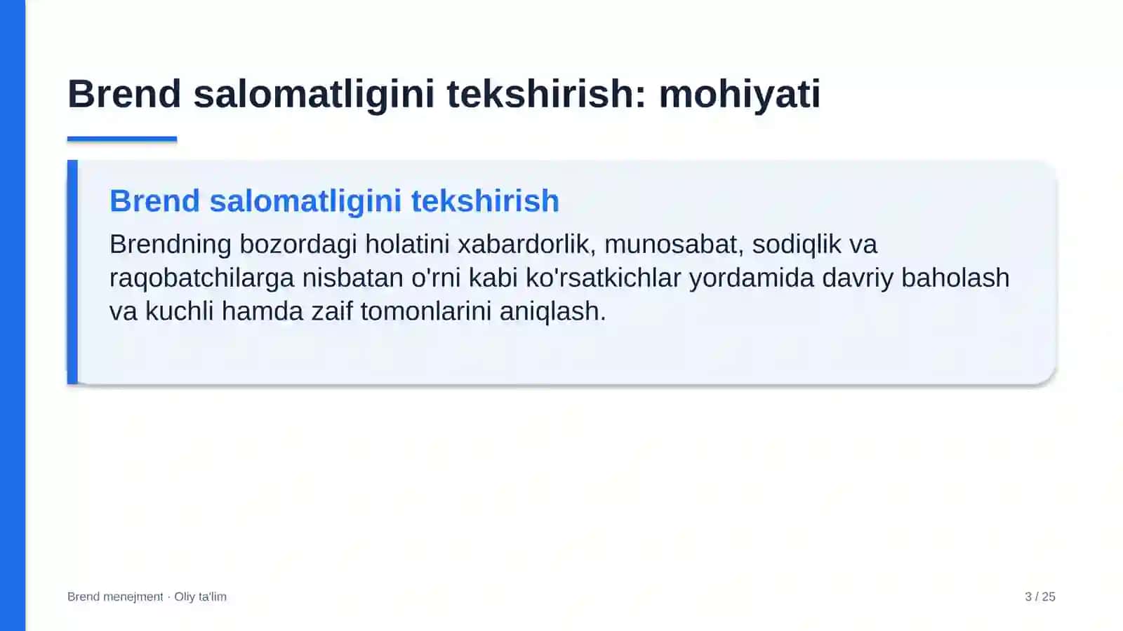 tog' kurortlarida brend salomatligini tekshirish 7731 3