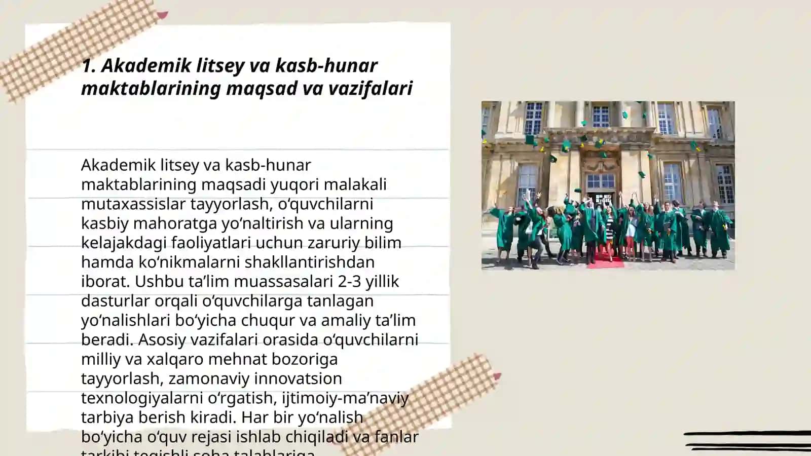 Akademik litsey kasb hunar maktablari va texnikumlar haqida nizomlar 3