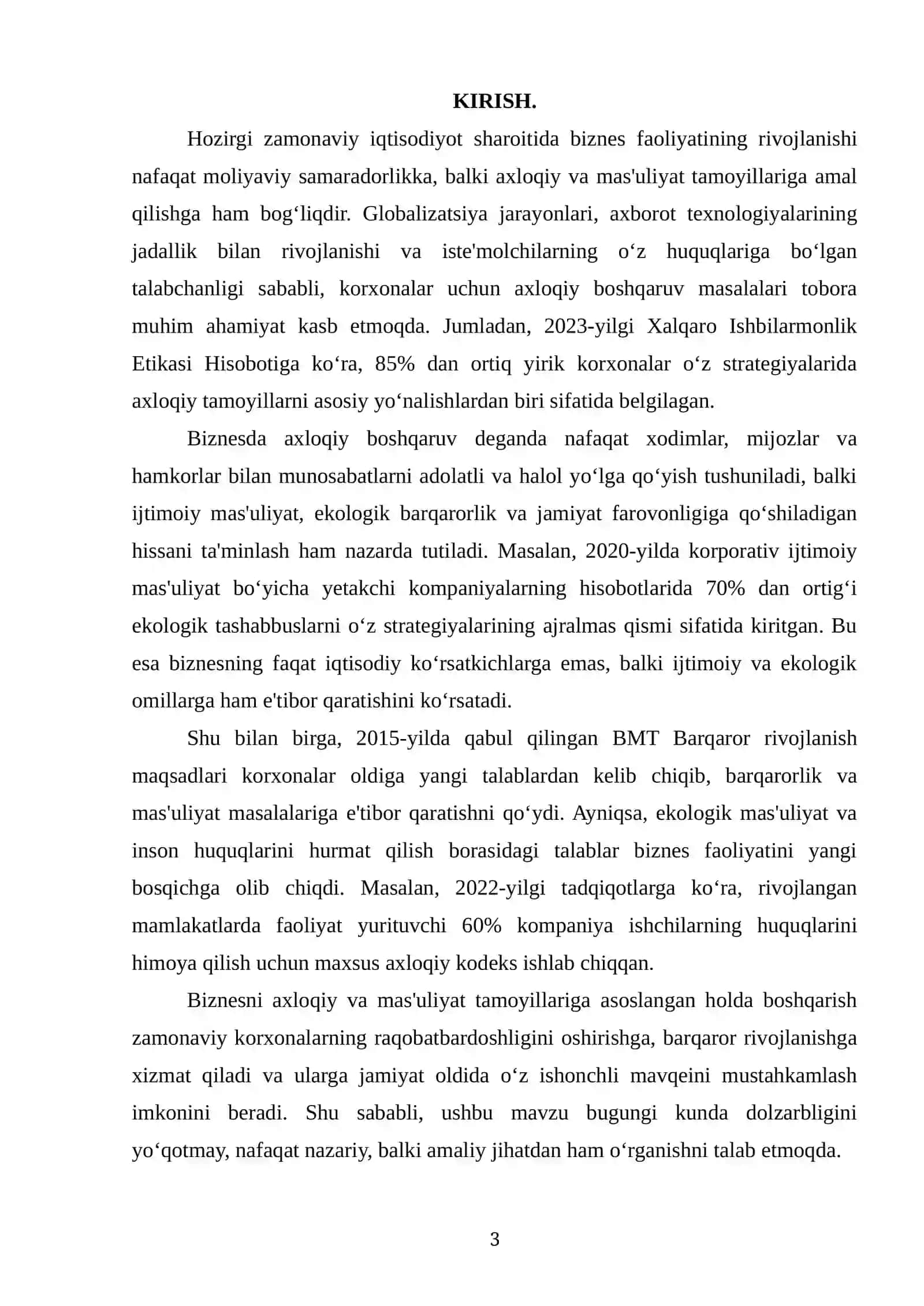 Biznesni axloqiy va mas'uliyat jihatidan boshqarish 3