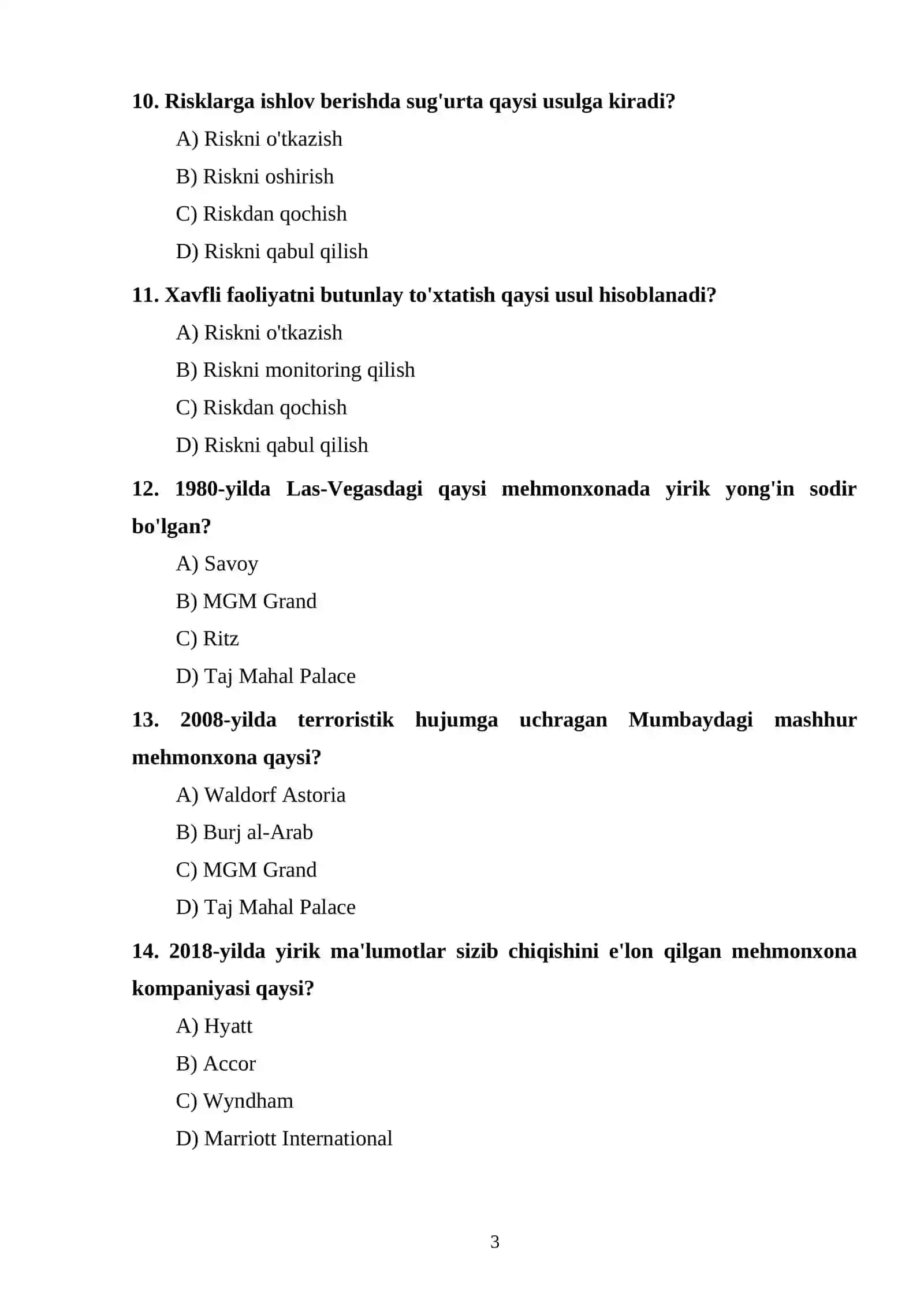 Xalqaro Mehmonxonalarda Xavfsizlik Tizimlari va Risklarni Boshqarish 3