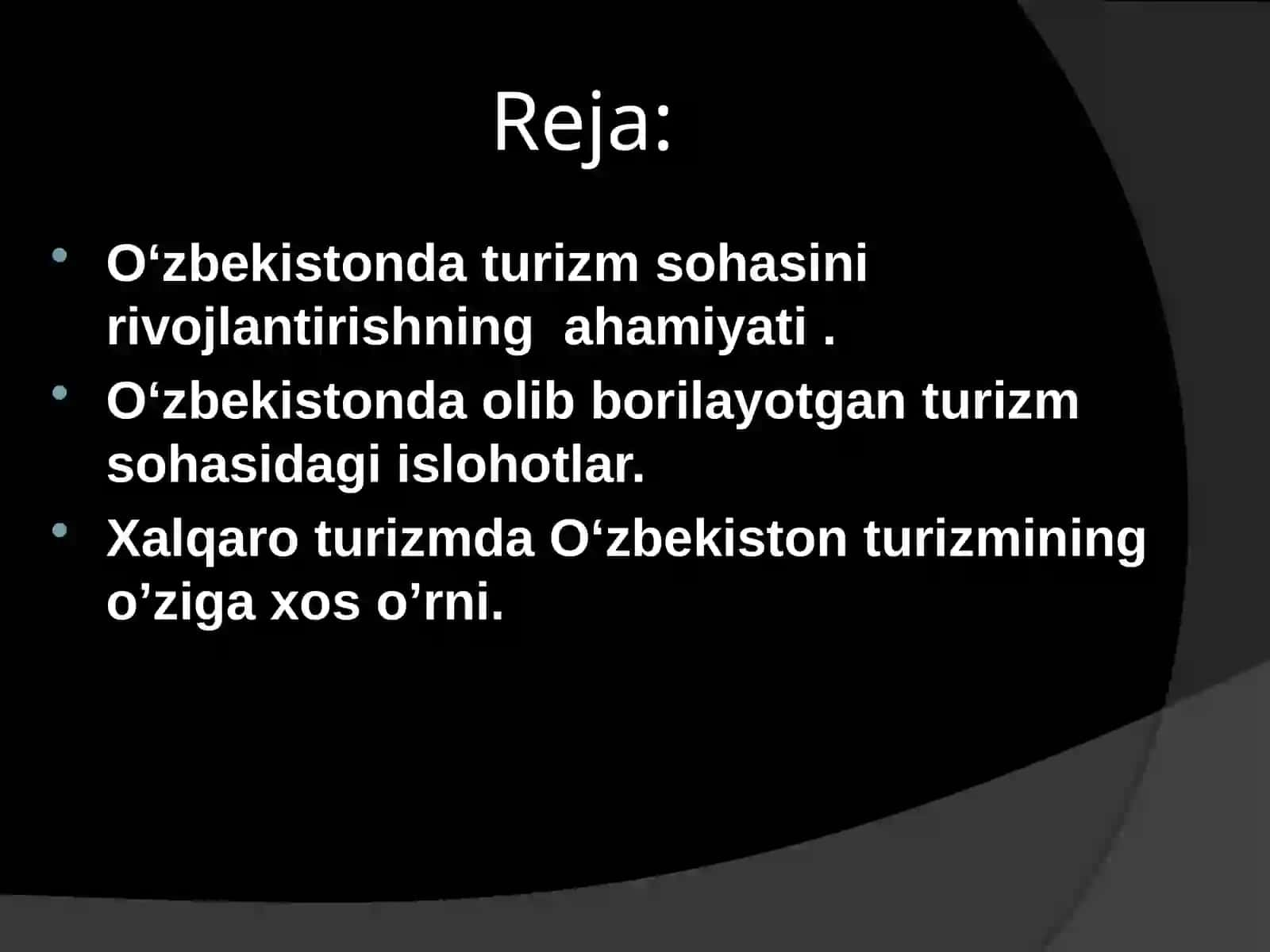 Mintaqaviy turizm fanidan taqdimotishi 3