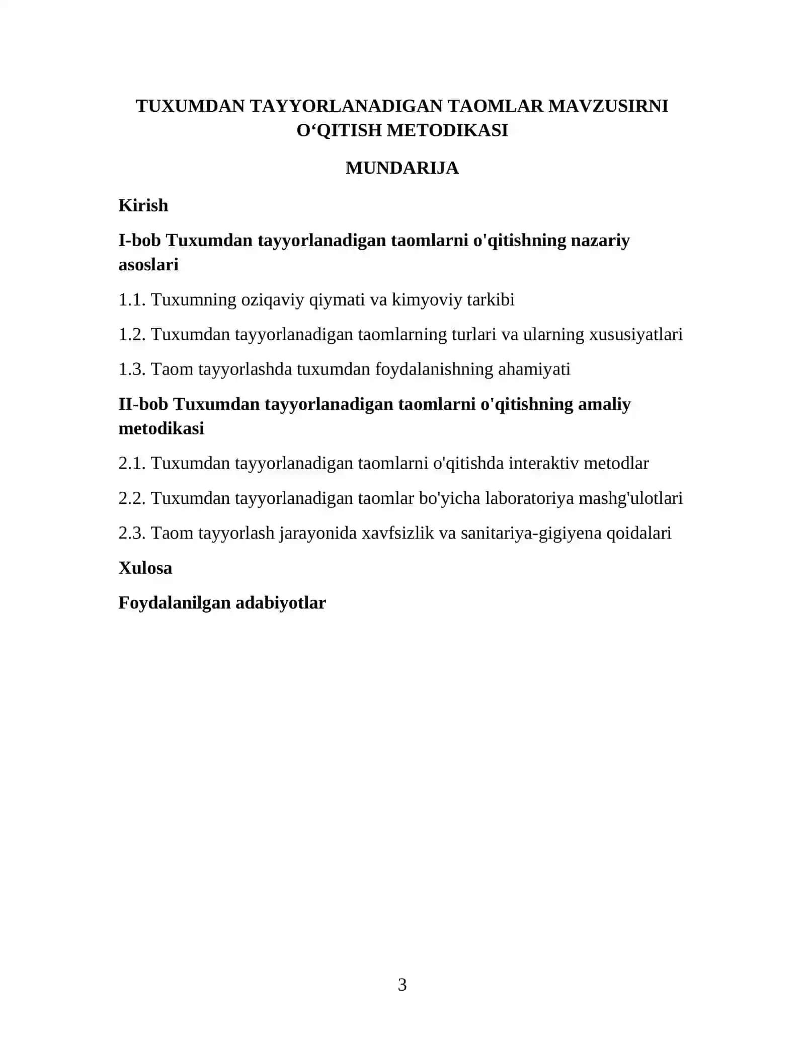 TEXNOLOGIK TA'LIM METODIKASI FANIDAN TAYYORLAGAN KURS ISHI 3