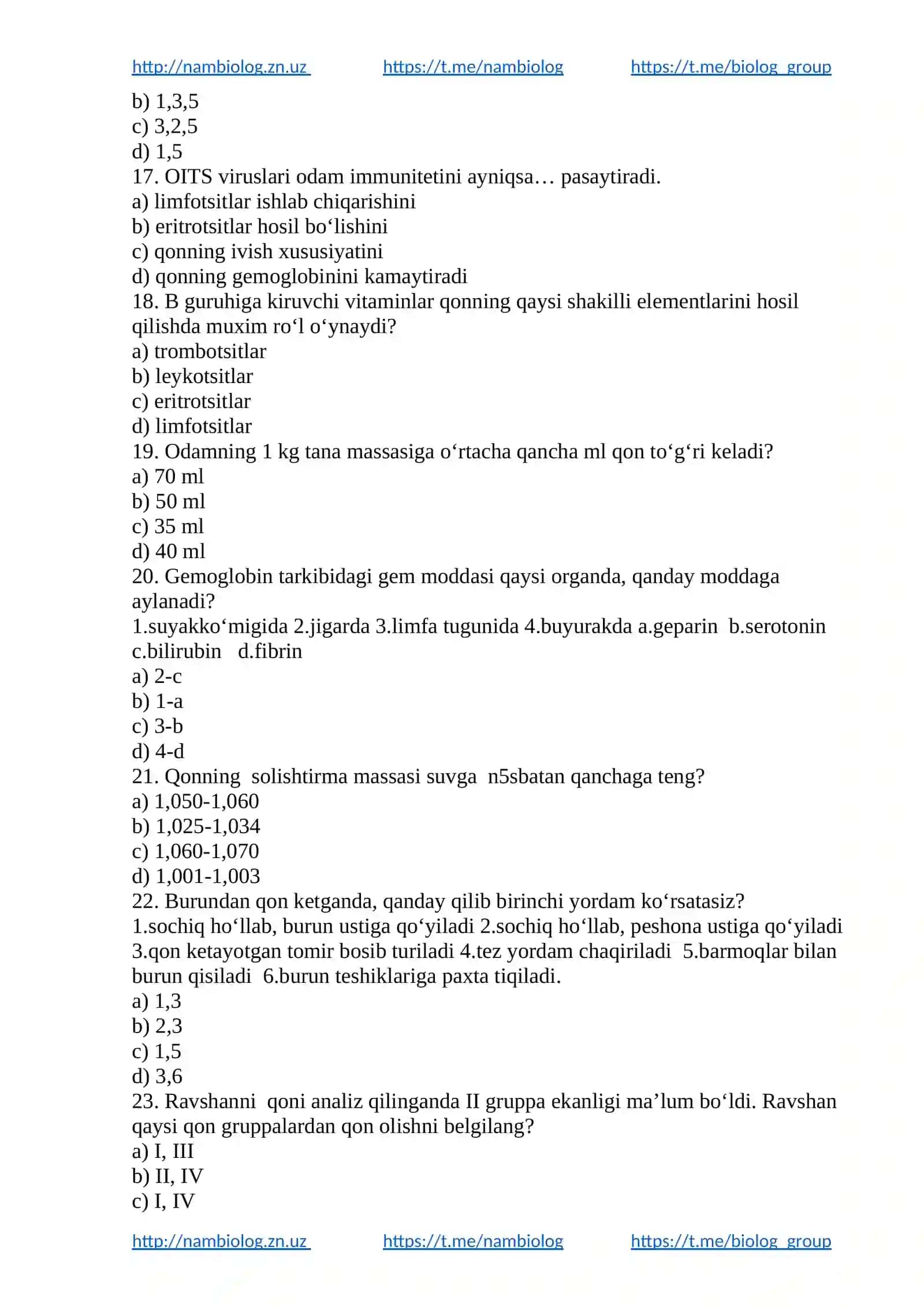 Qon va qon aylanish sistemasi 3