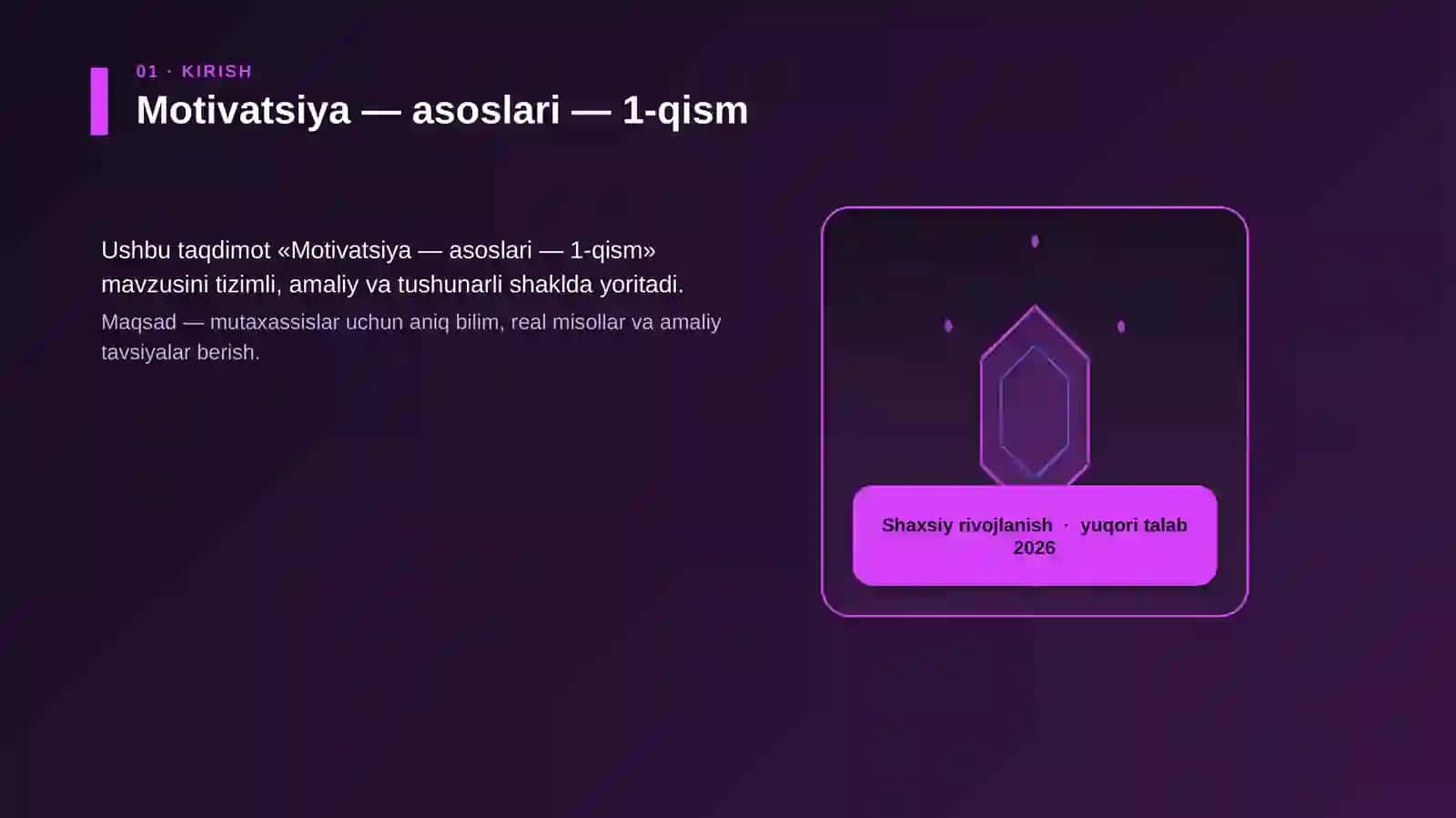 Motivatsiya — asoslari — 1-qism 3