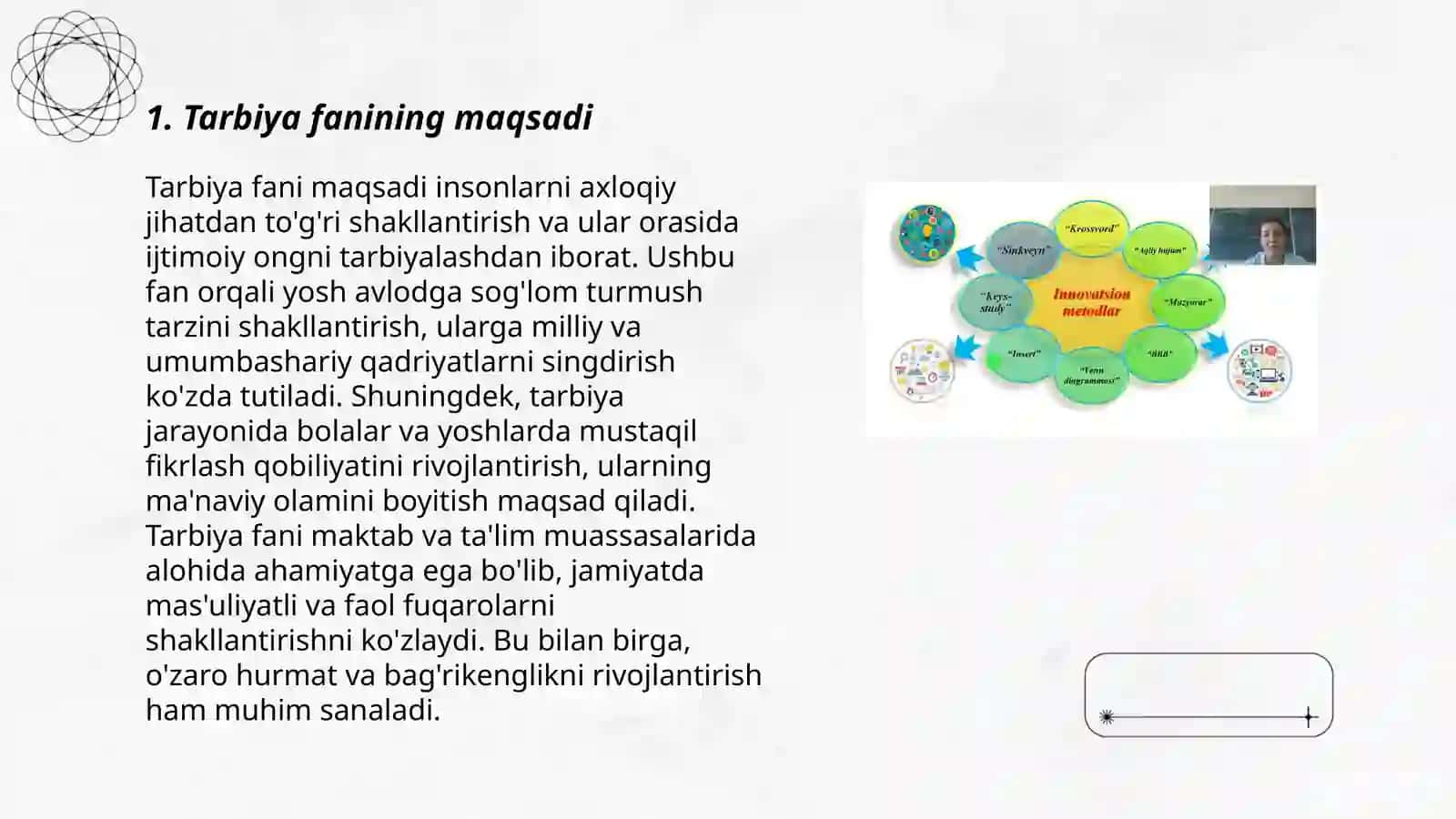Tarbiya fanini o'qitish metodikasi 3
