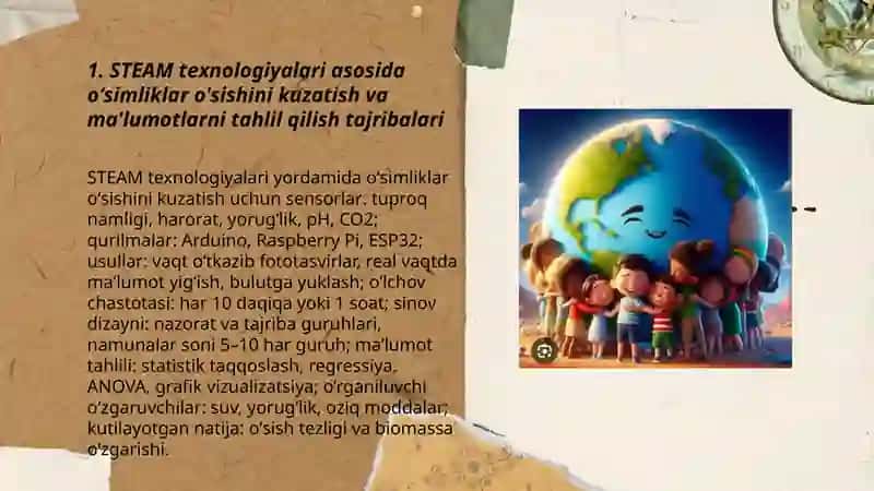 STEAM texnologiyalari asosida oʻsimliklar o'sishini kuzatish va ma'lumotlarni tahlil qilish tajribalari 3