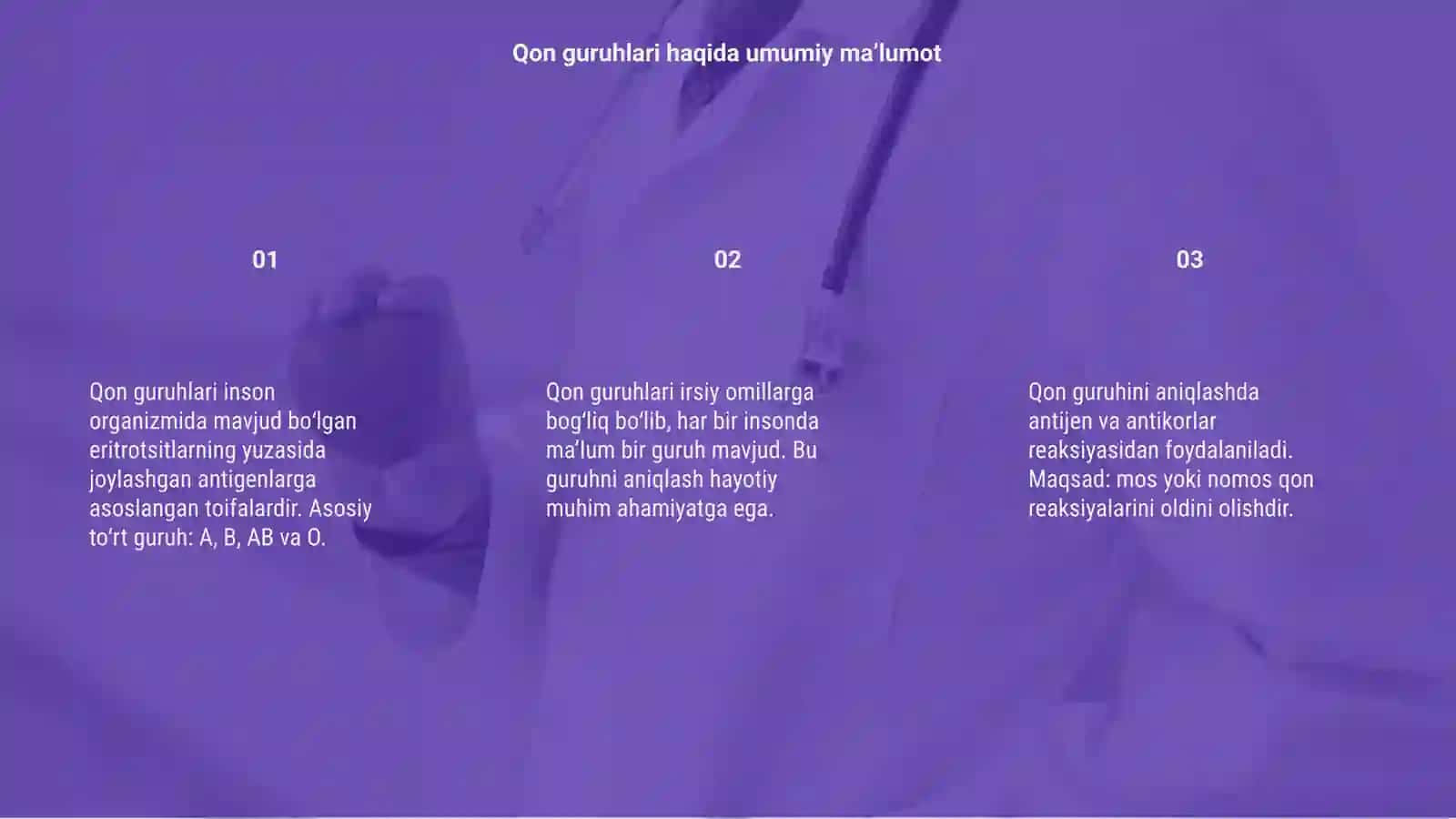 Qon guruhini aniqlash texnikasi 3