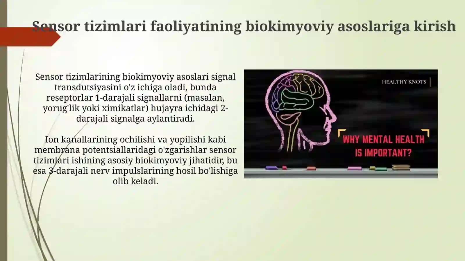 Sensortizimtambilishningbiokimyoviyasosiruhiyasabtizimikasalligikelibchiqishmexanizmi 3