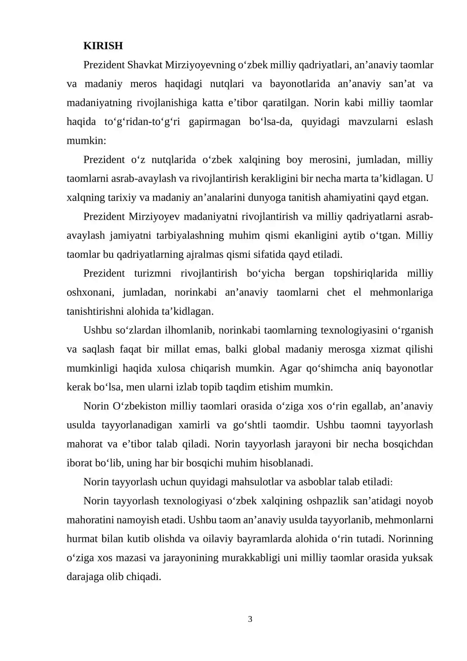Norin tayyorlash texnalogiyasi 3