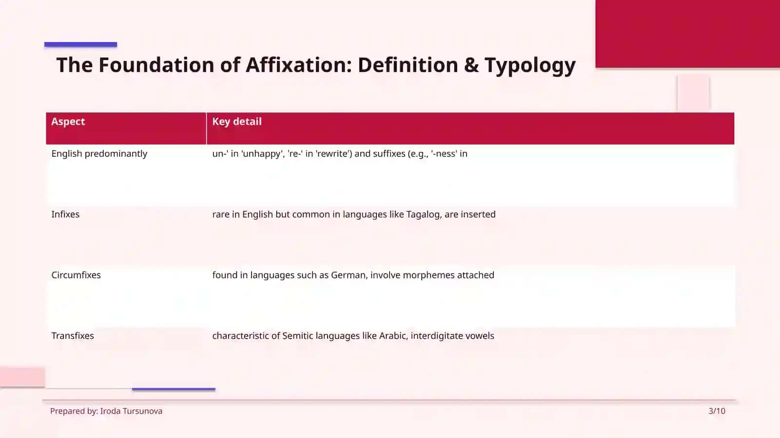 Affixation and Conversion Analysis 3