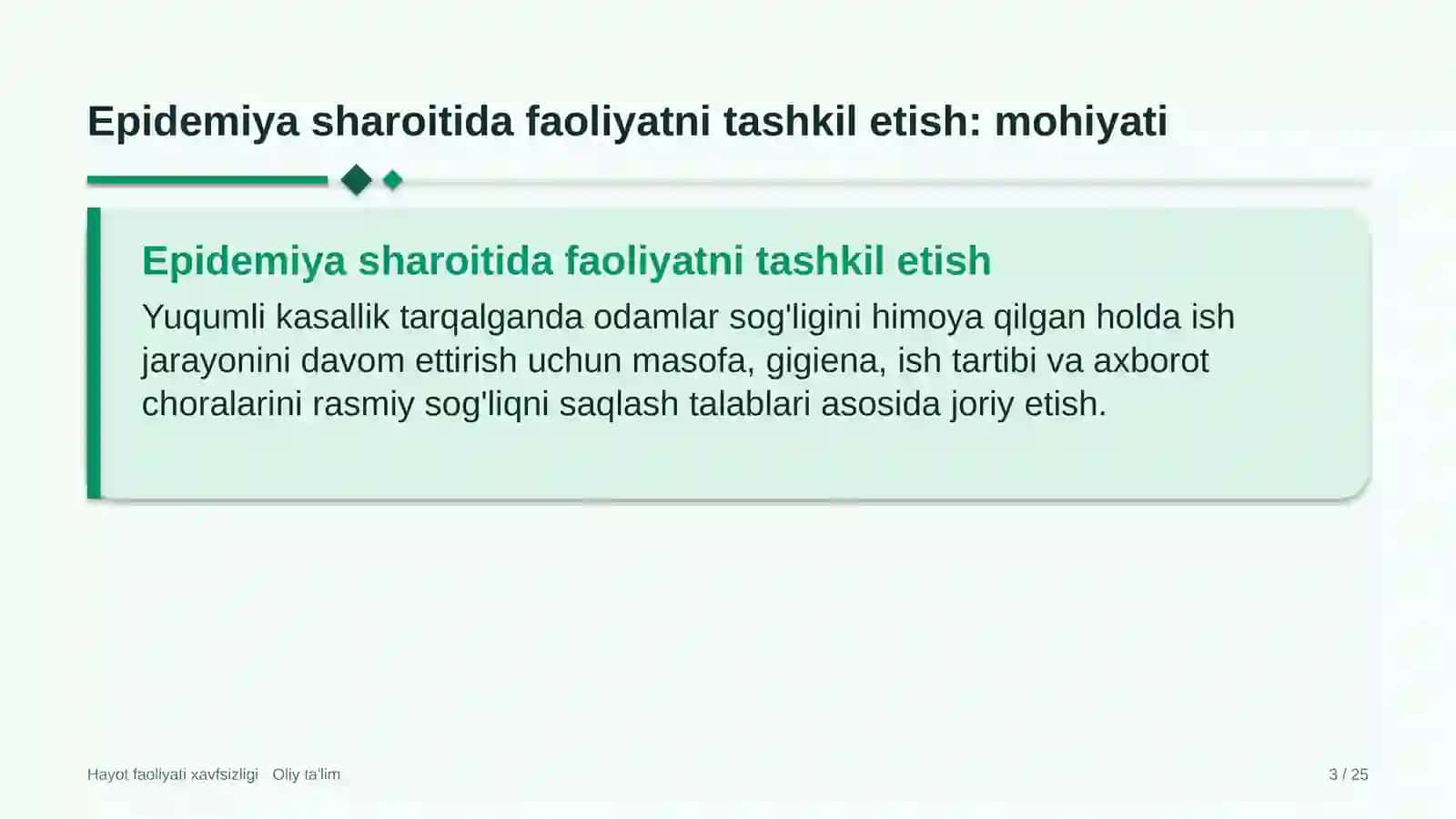 Doktoranturada epidemiya sharoitida faoliyatni tashkil etish 3