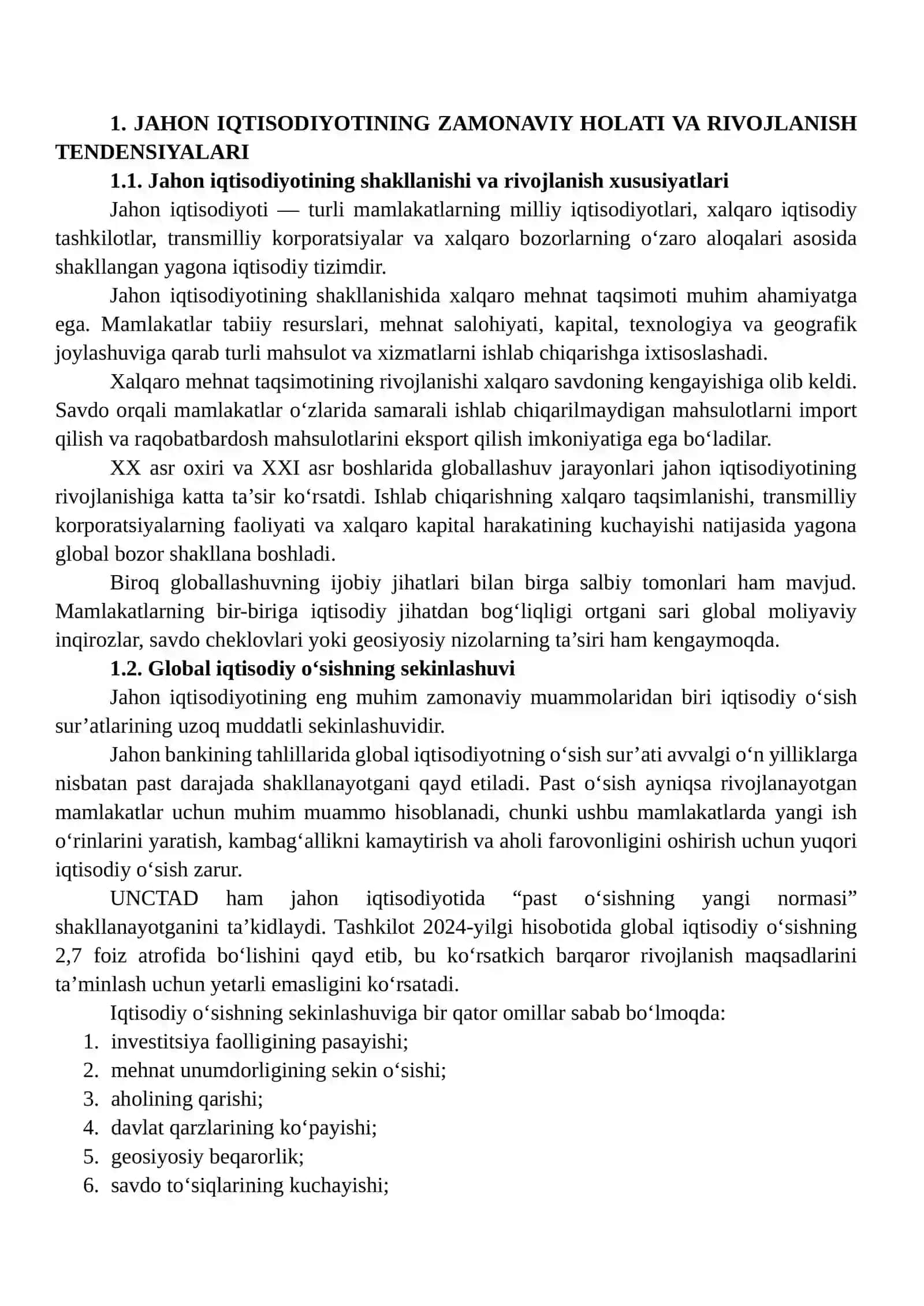 Jahon iqtisodiyotining zamonaviy muammolari va ularni hal etish yo'llari bo'yicha ilmiy maqolalarni tahlil qilish 3