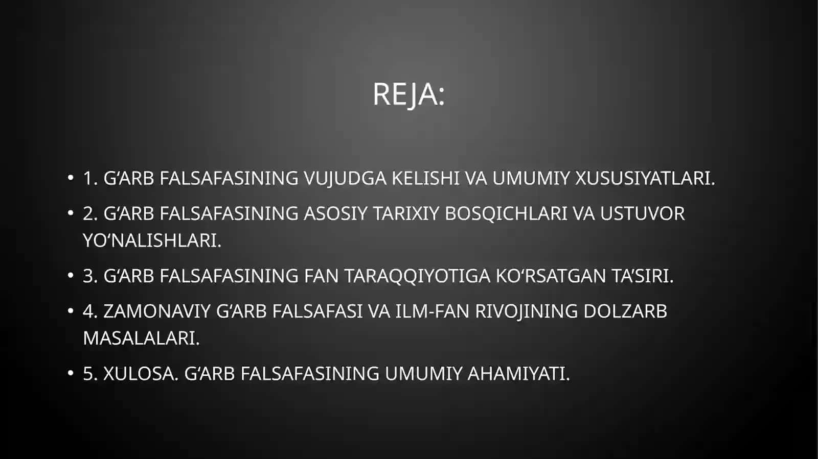 falsafa g’arb falsafasi 3