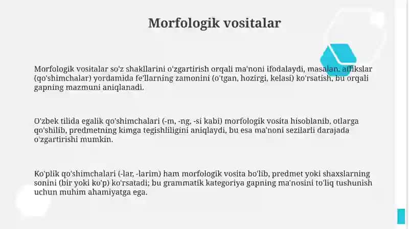 Morfologik vositalar 3