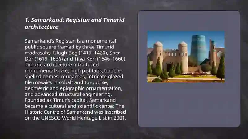The historical cities of Uzbekistan 3