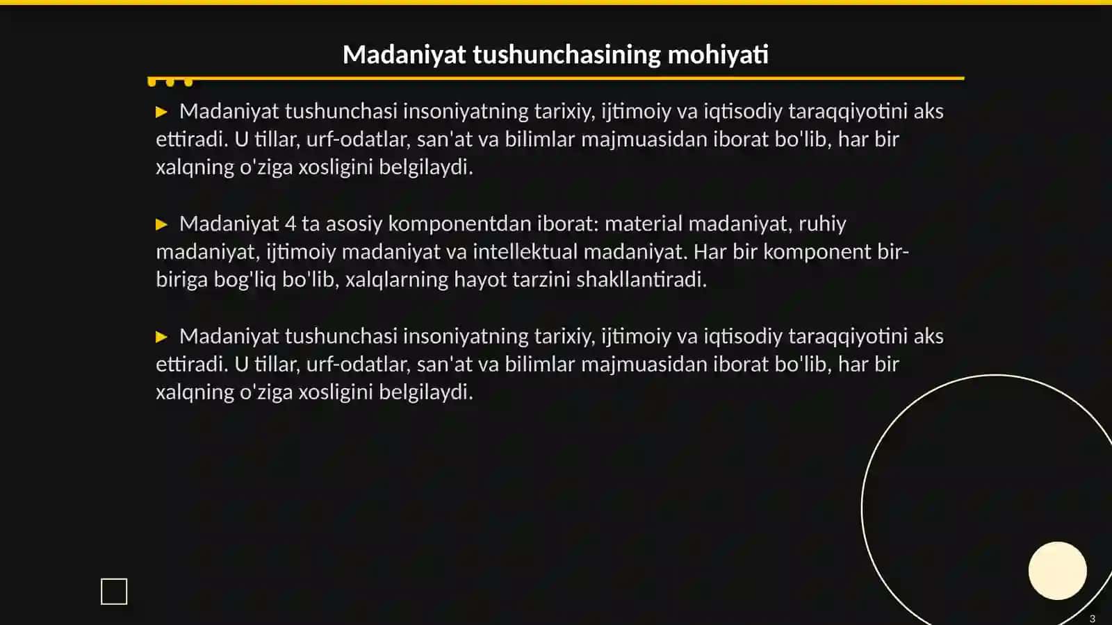Dunyo xalqlari madaniyatidagi umumiylik va farqlar 3