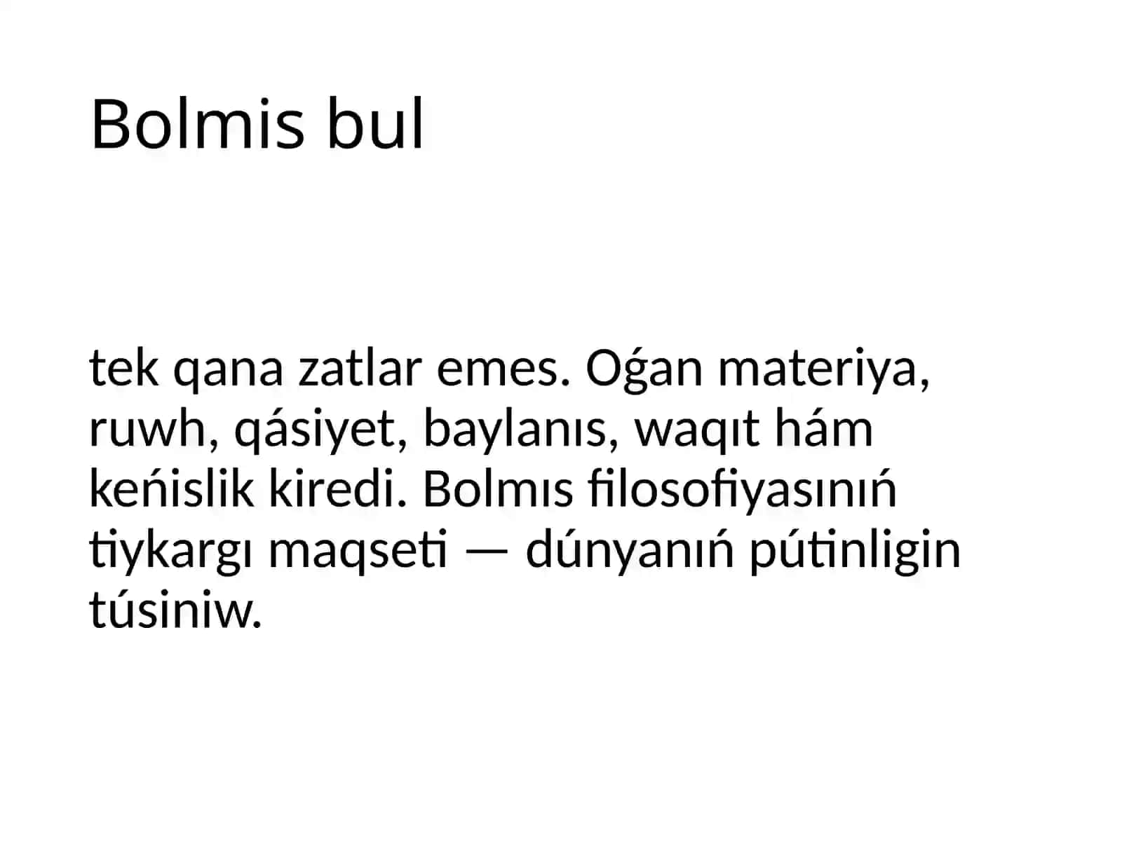 Bolmis filosofiyasi 3
