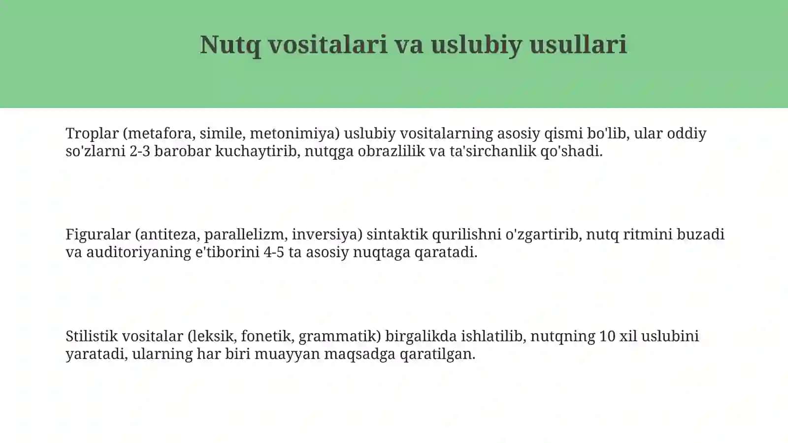 Nutq vositalari va uslubiy usullari 3