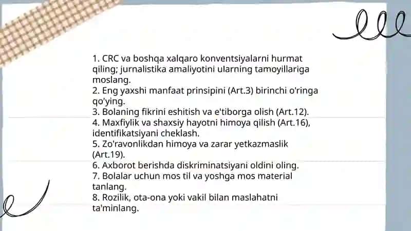 Bolalar Masalalarini Yoritishda Jurnalistga Qo‘yiladigan Talablar 3