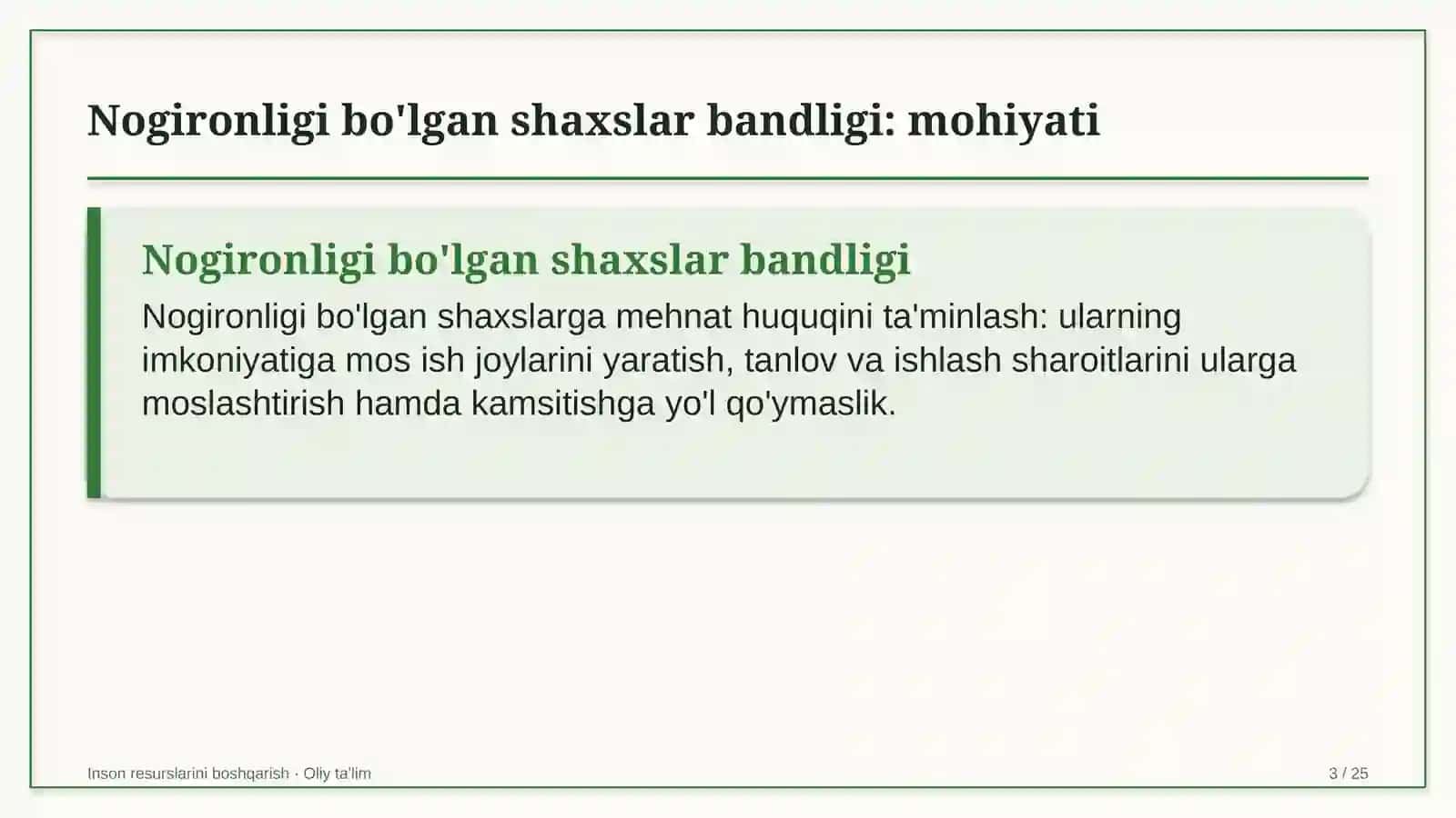 Kichik gidroelektr stansiyalarida nogironligi bo'lgan shaxslarni ish bilan ta'minlash 3