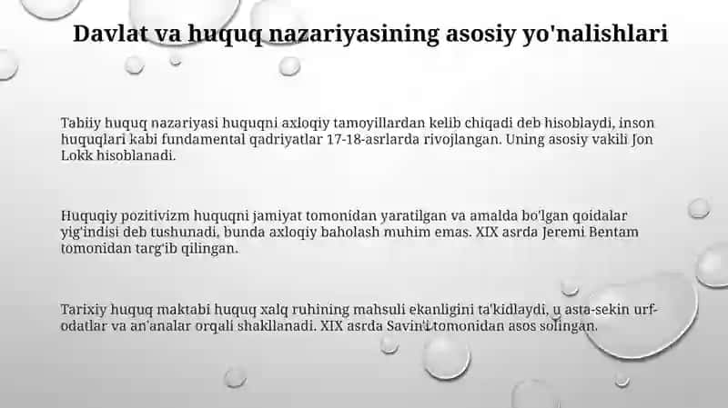 Davlat va huquq nazariyasi va tarixi 3
