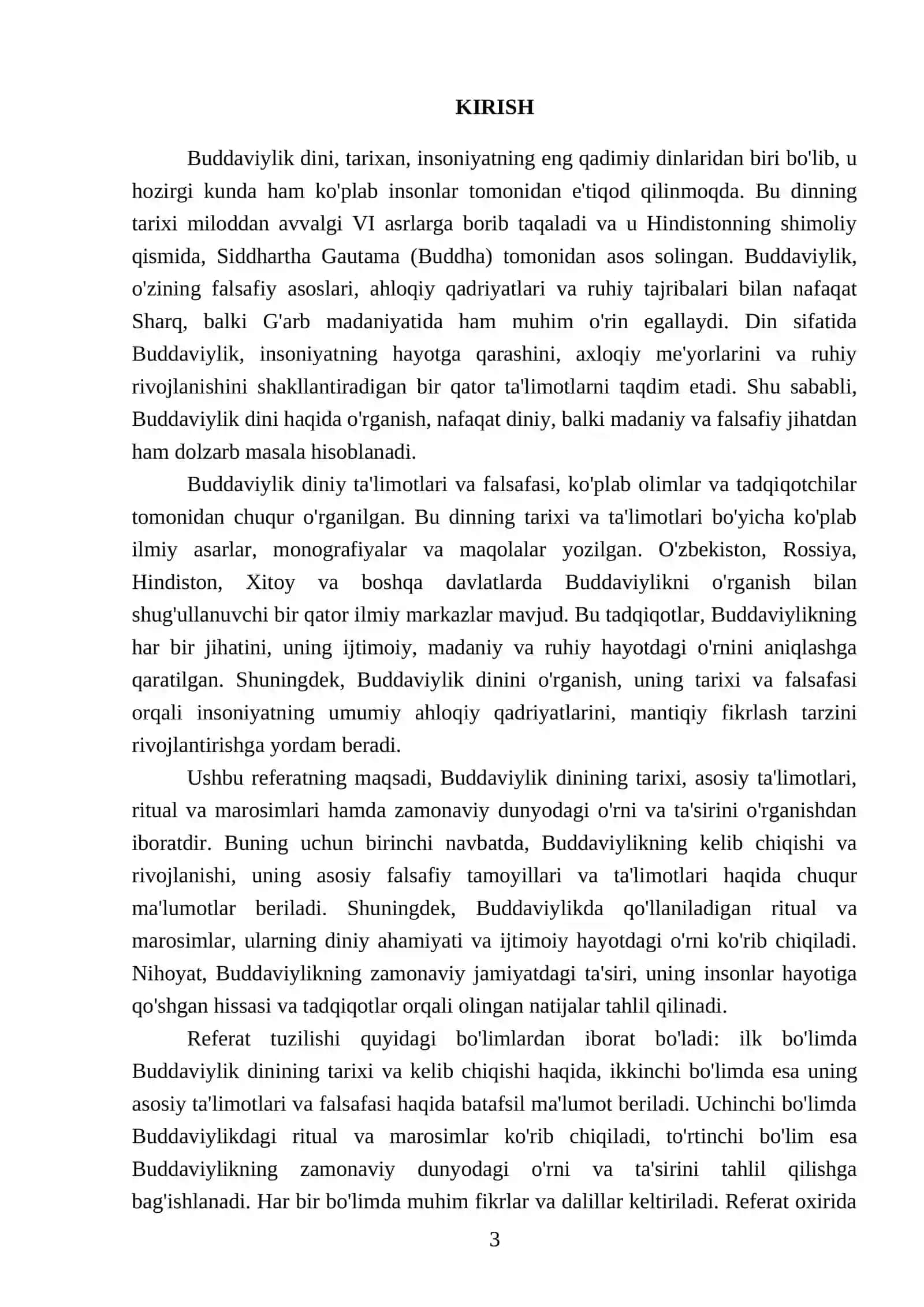 Buddaviylik dini REFERATI 3