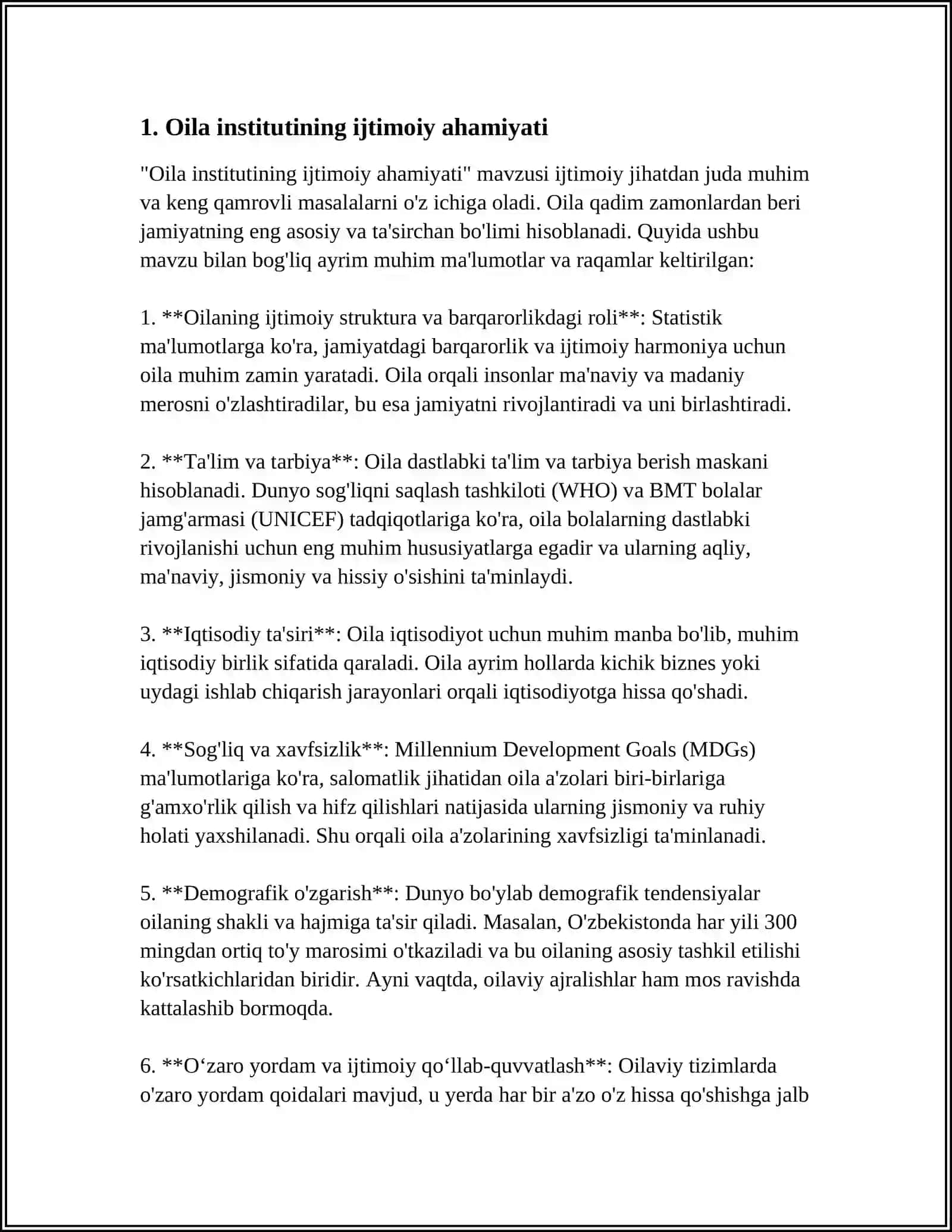 O‘ZBEKISTON RESPUBLIKASI OLIY TA’LIM FAN VA INNOVATSIYA VAZIRLIGI REFERAT 3
