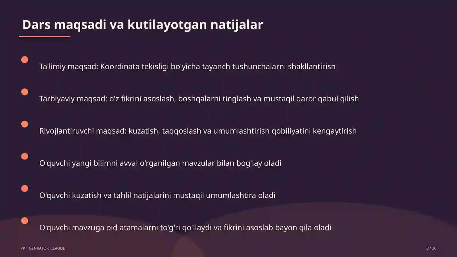 Koordinata tekisligi (6-sinf) 3
