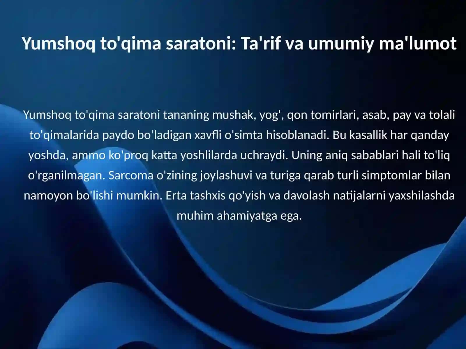 Yumshoq to'qima saratoni 3