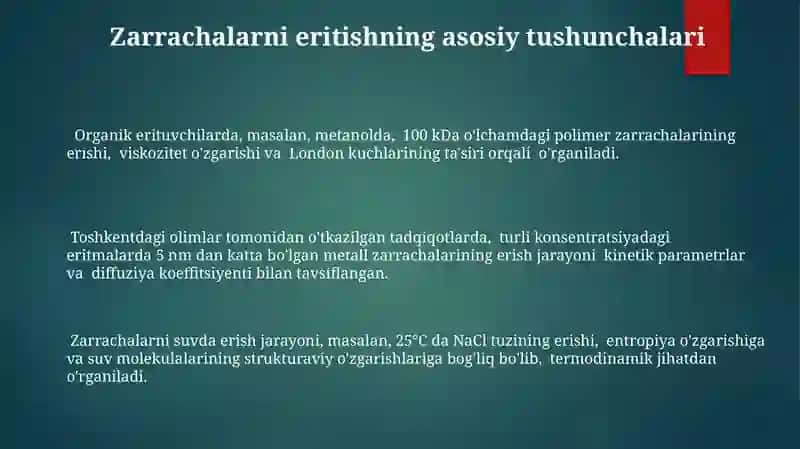 Organik erituvchilarda 3