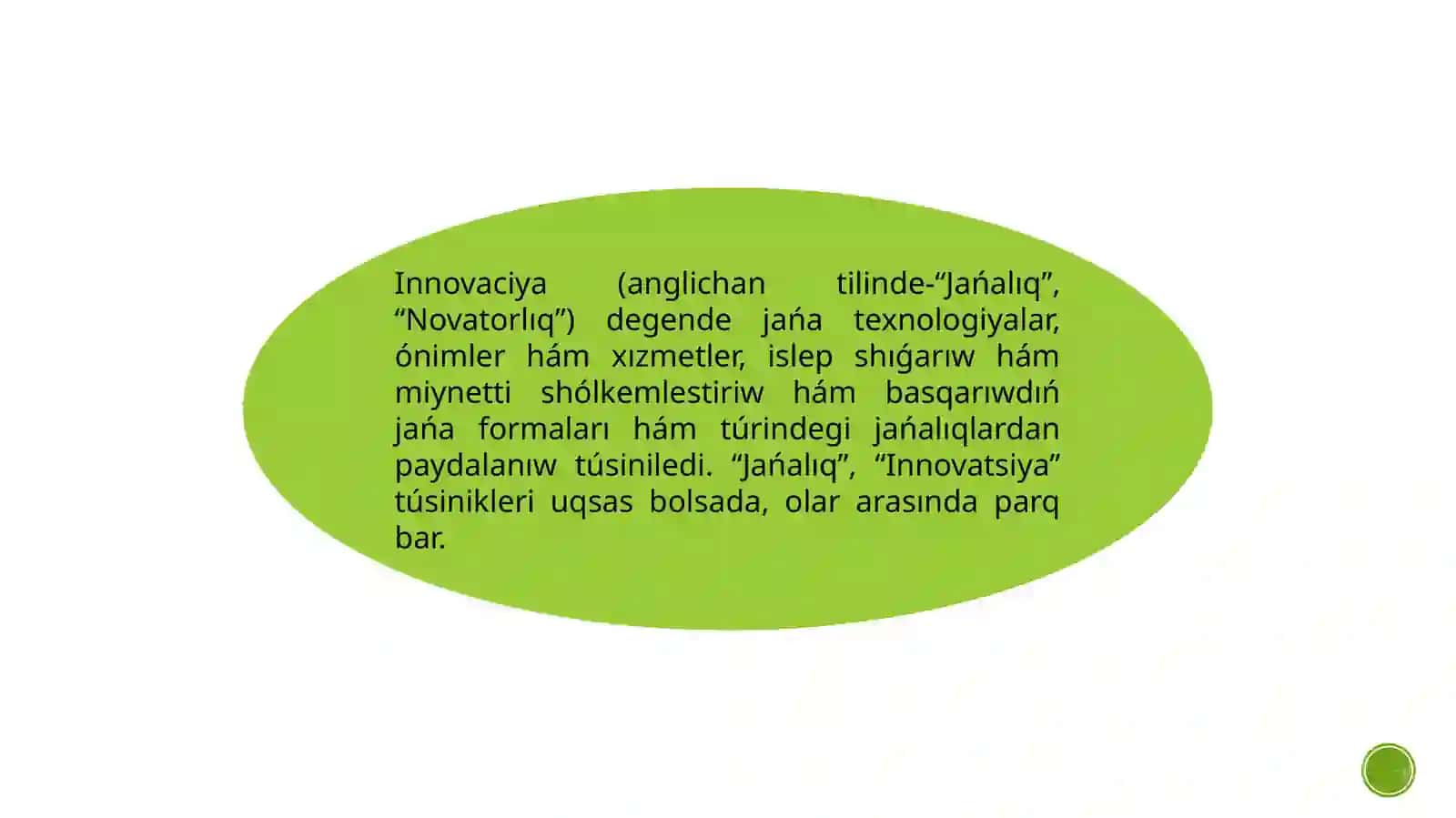 Innovatsiya hám innovaciyalik 3
