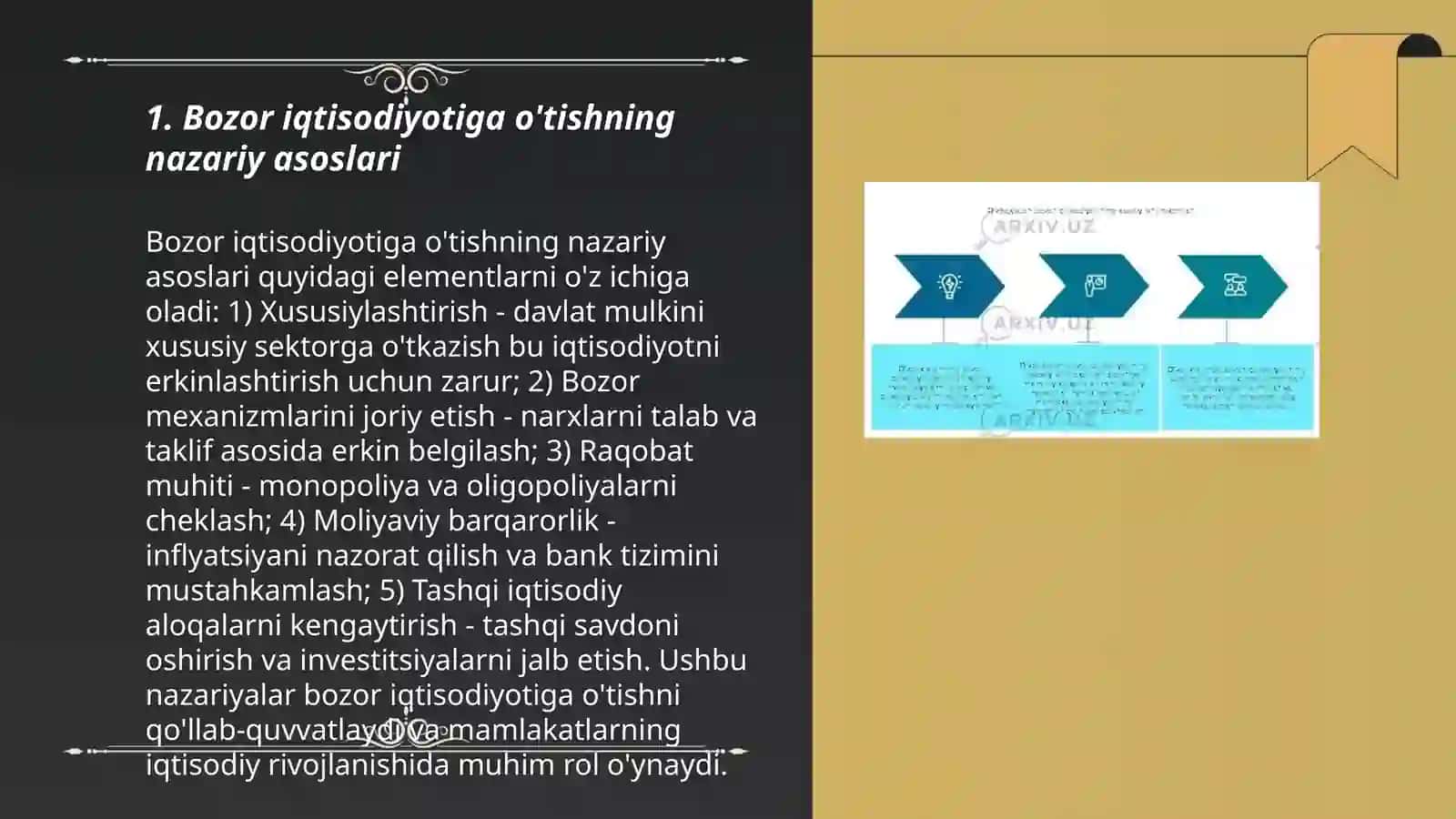 Bozor iqtisodiyotiga o'tishning milliy modelari 3