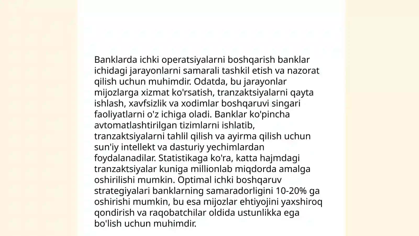Banklarda ichki operatsiyalar hisobi 3