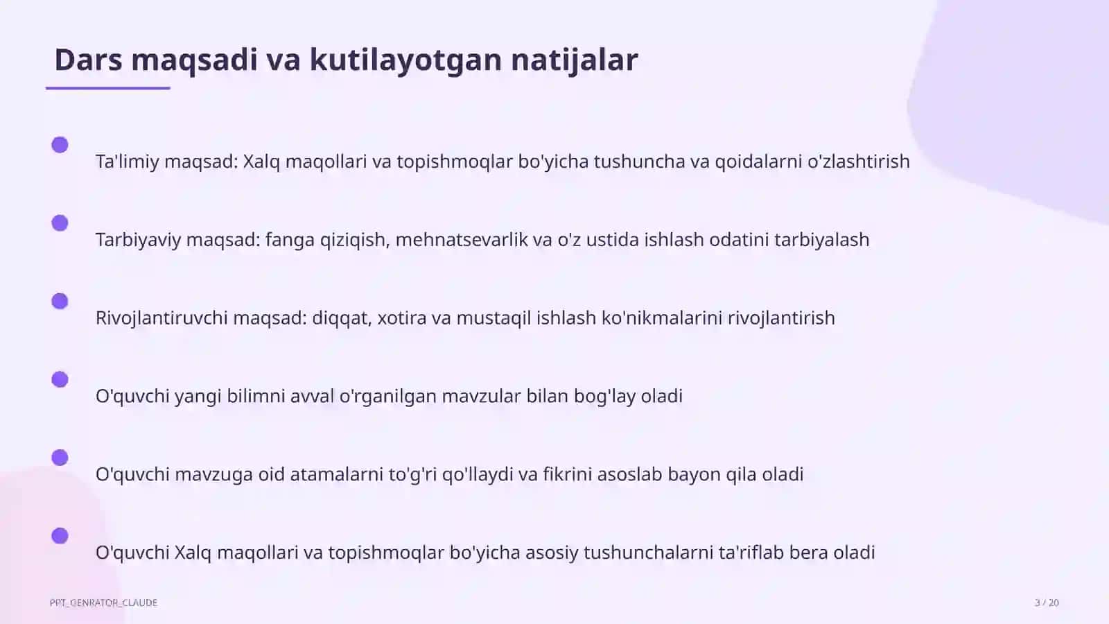 Boshlang'ich sinf: Ona tili va o'qish (1-4) — o'qituvchilar uchun 3