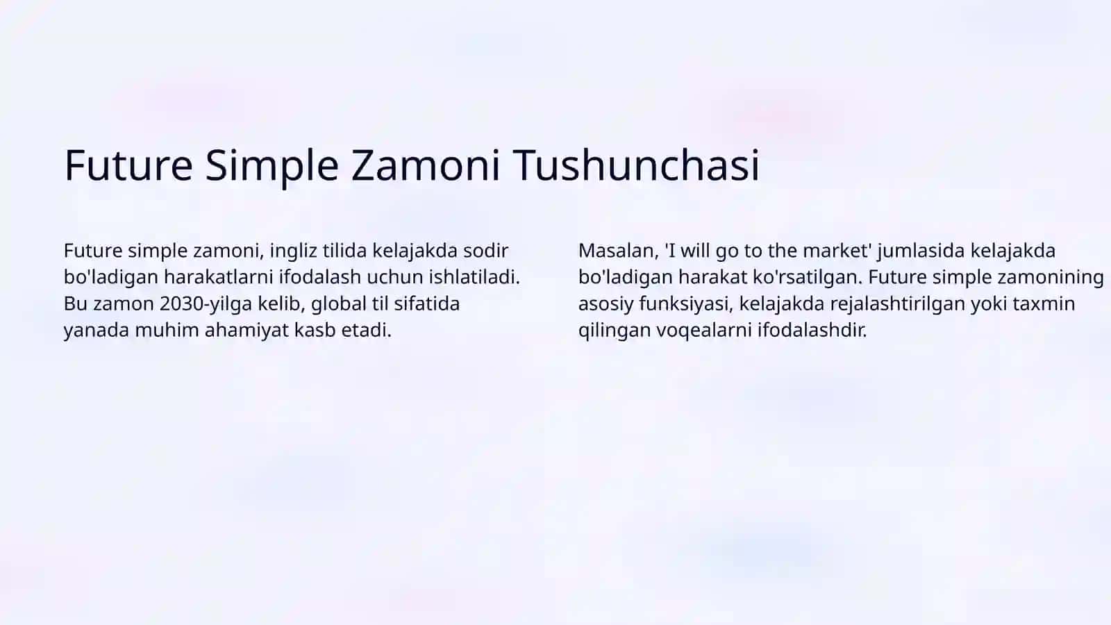 Future simple ingliz tili 3