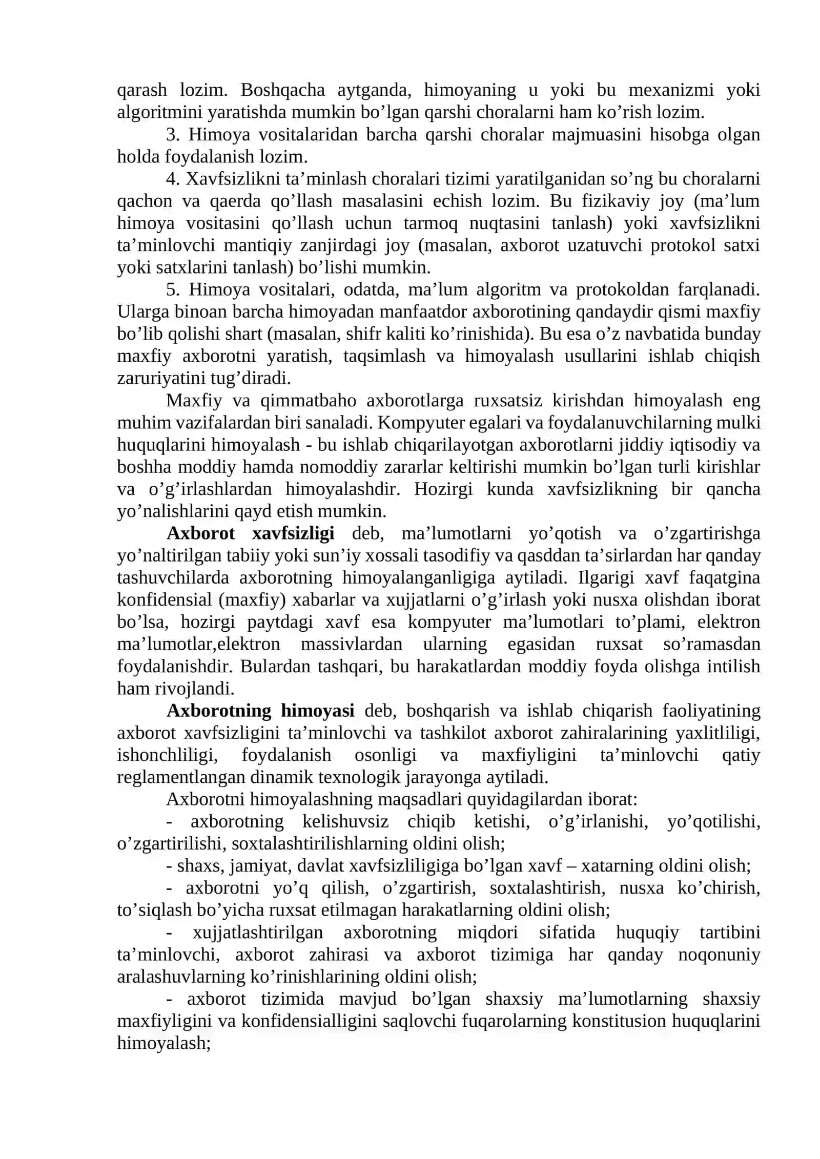 Ma’ruza 13. Axborot xavfsizligi va uni ta’minlash usullari 3