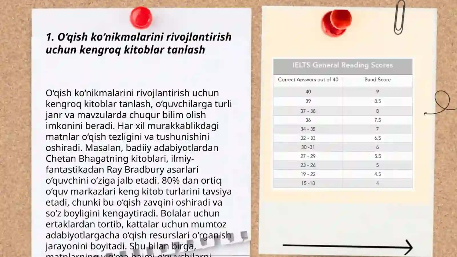 O'qish ko‘nikmalarini rivojlantirish uchun kengroq kitoblar tanlash 3